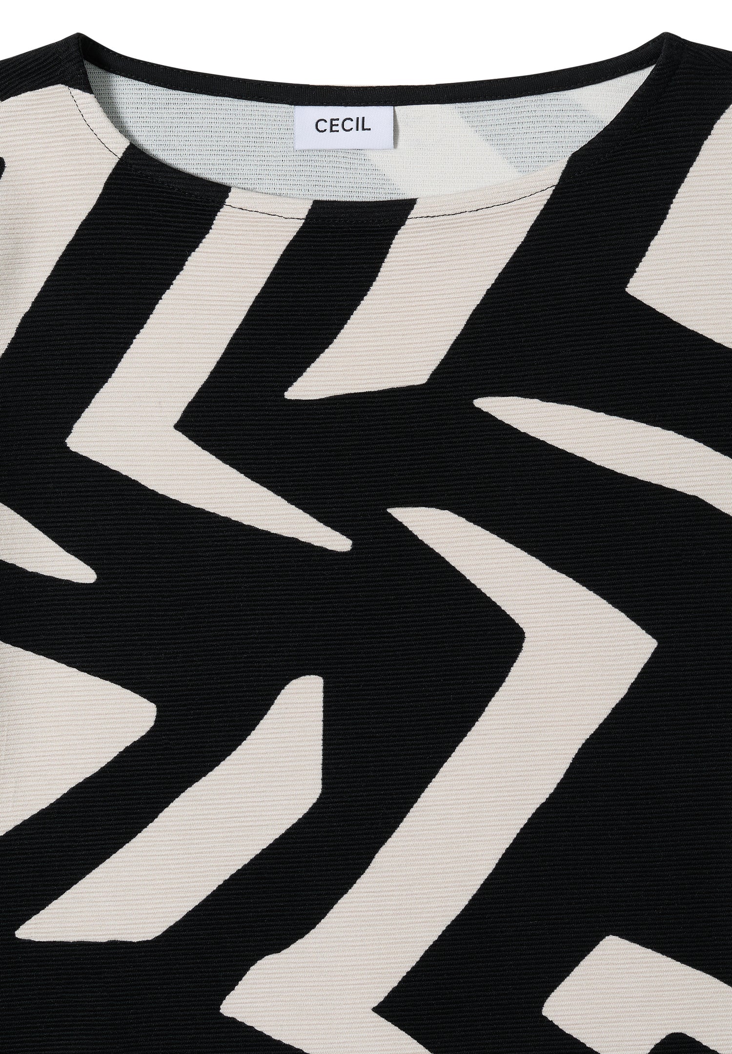 CECIL Damen Langarmshirt Ottoman Shirt U-Boot-Ausschnitt