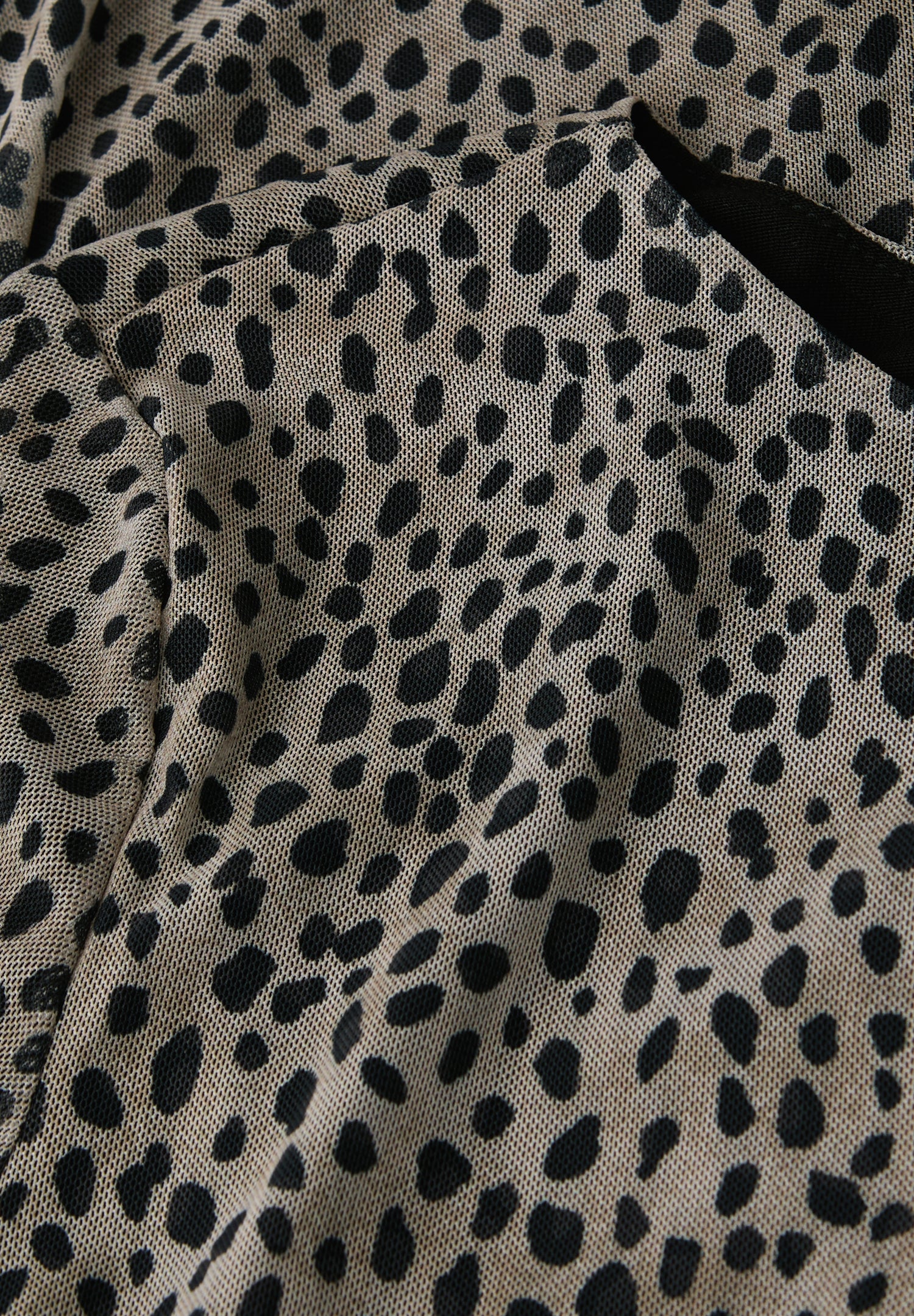 Mesh-Kleid mit Leo-Muster