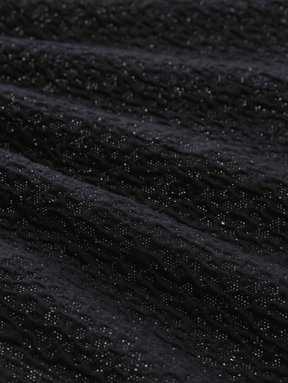 Tom Tailor Denim Female Kurzer Rock mit Glitzer-Effekt und elastischem Bund