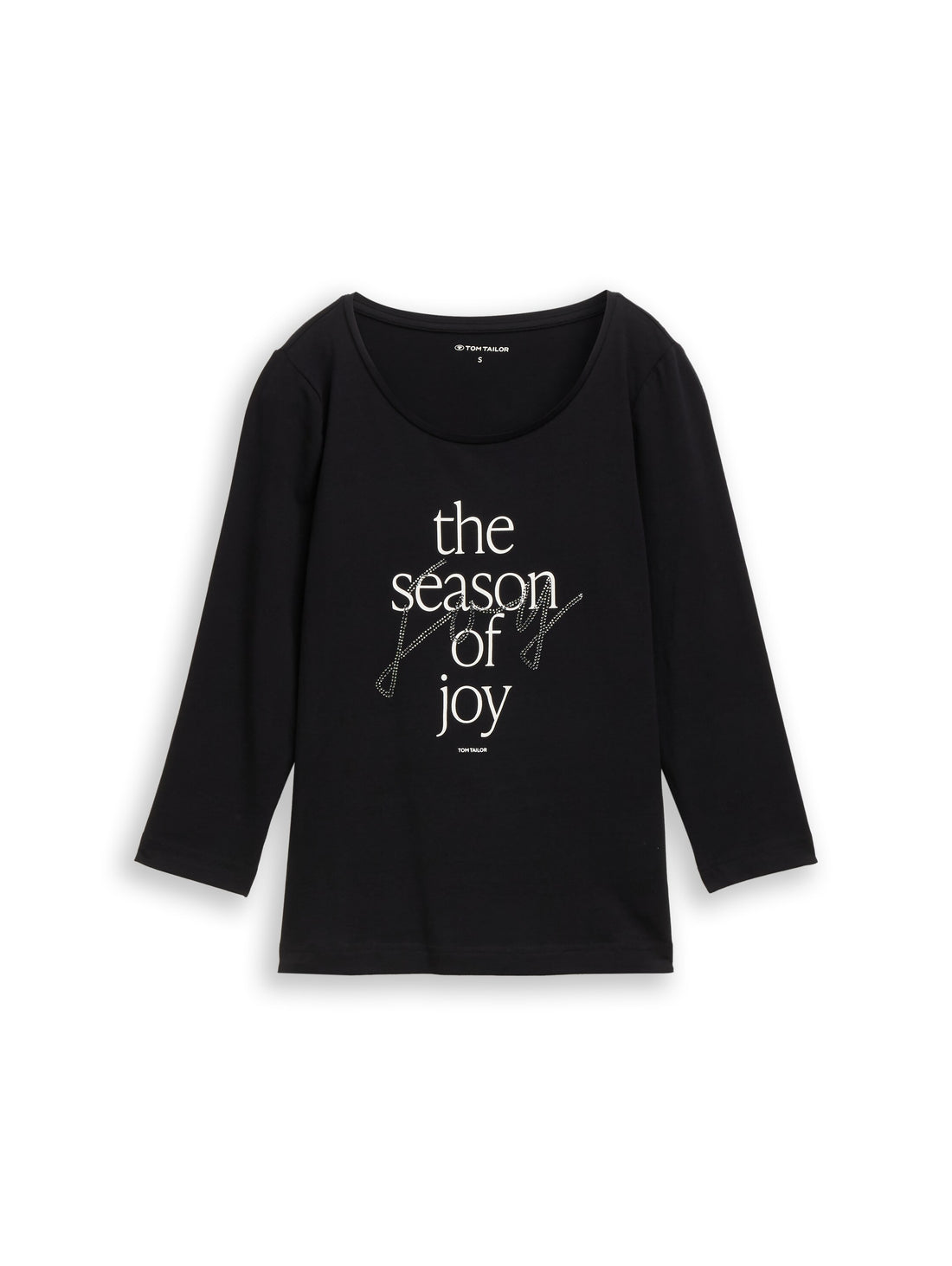 Tom Tailor Denim Female Longsleeve 3/4-Arm Print Baumwolle Elasthan