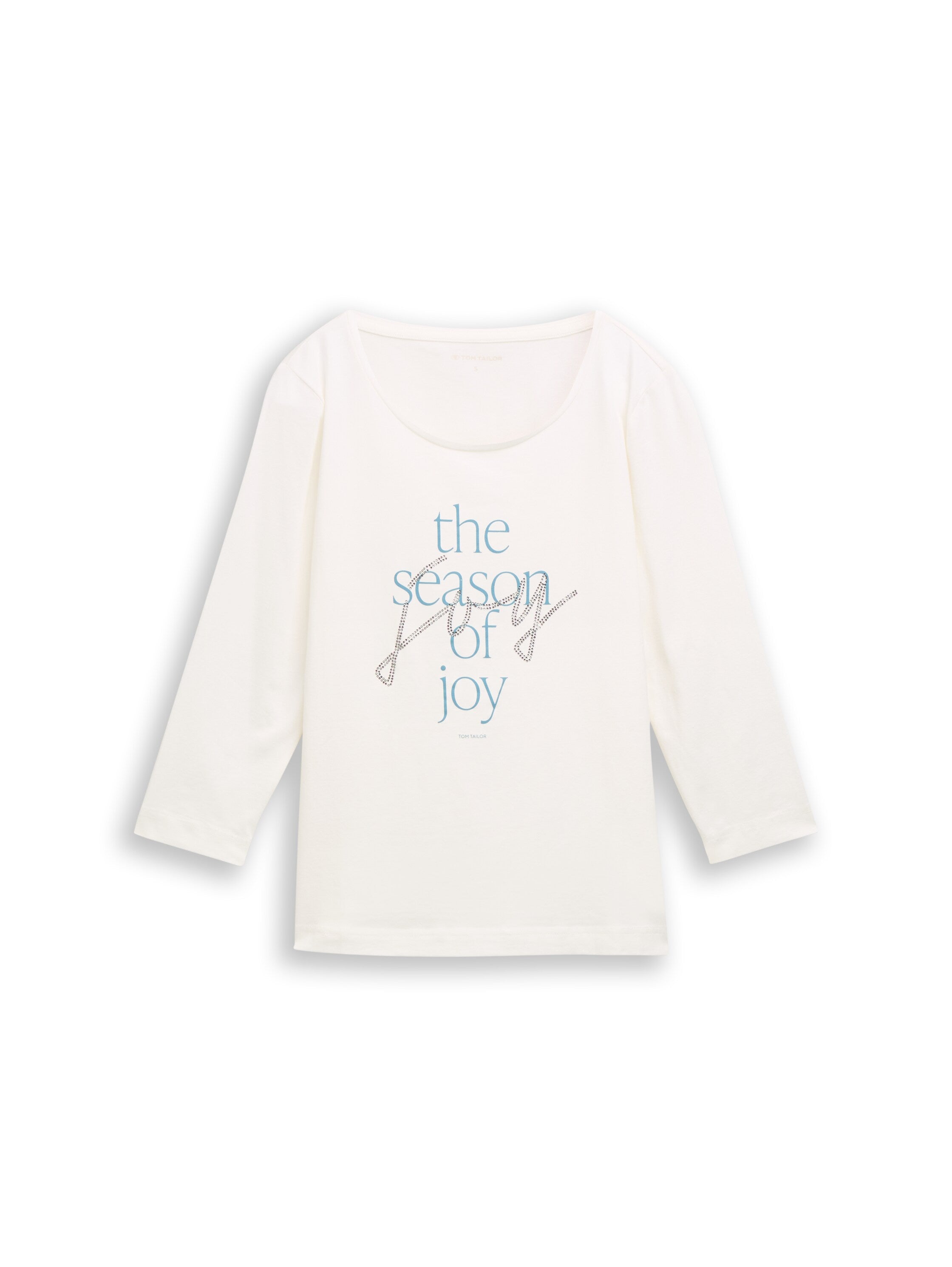 Tom Tailor Denim Female Longsleeve 3/4-Arm Print Baumwolle Elasthan