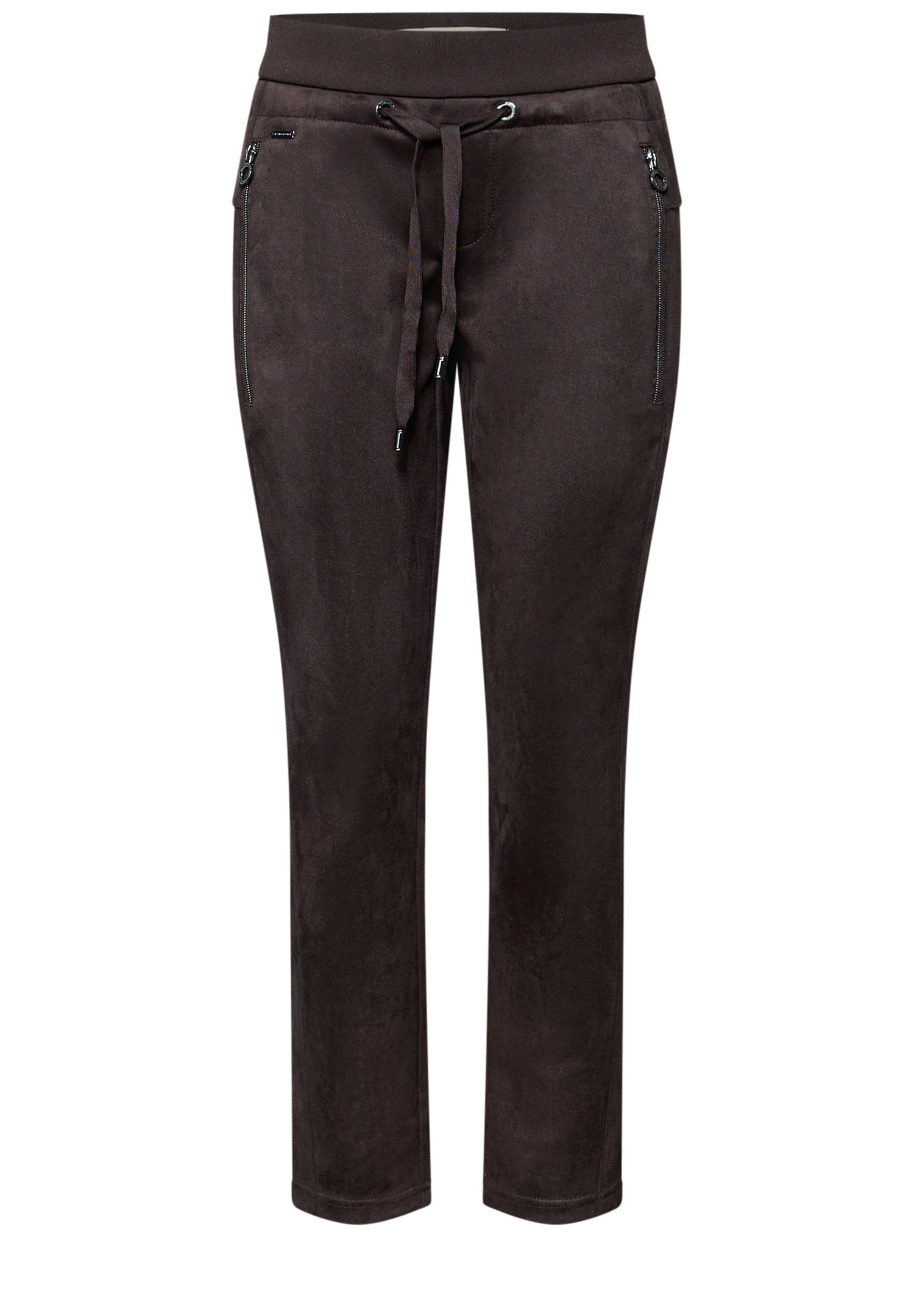 Street One Damen Hose Loose Fit Bonny Mid Waist Slim Legs Elastischer Bund