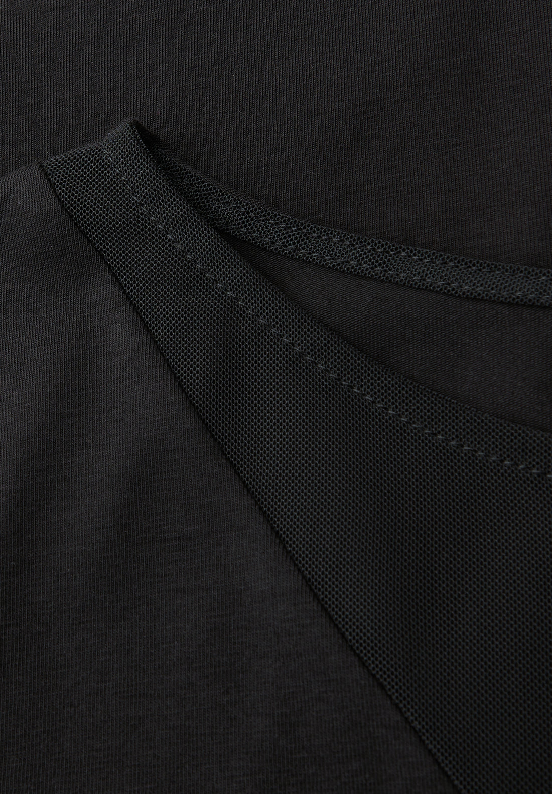 Street One Damen Langarmshirt mit Mesh-Einsatz Rundhalsausschnitt Baumwolle Elasthan