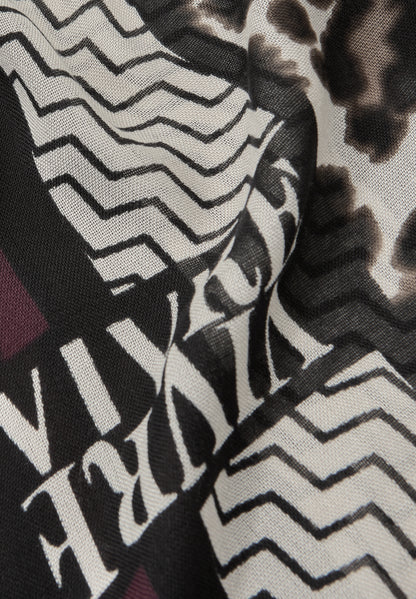 Street One Damen Quadratisches Tuch Leo-Muster Modal-Qualität