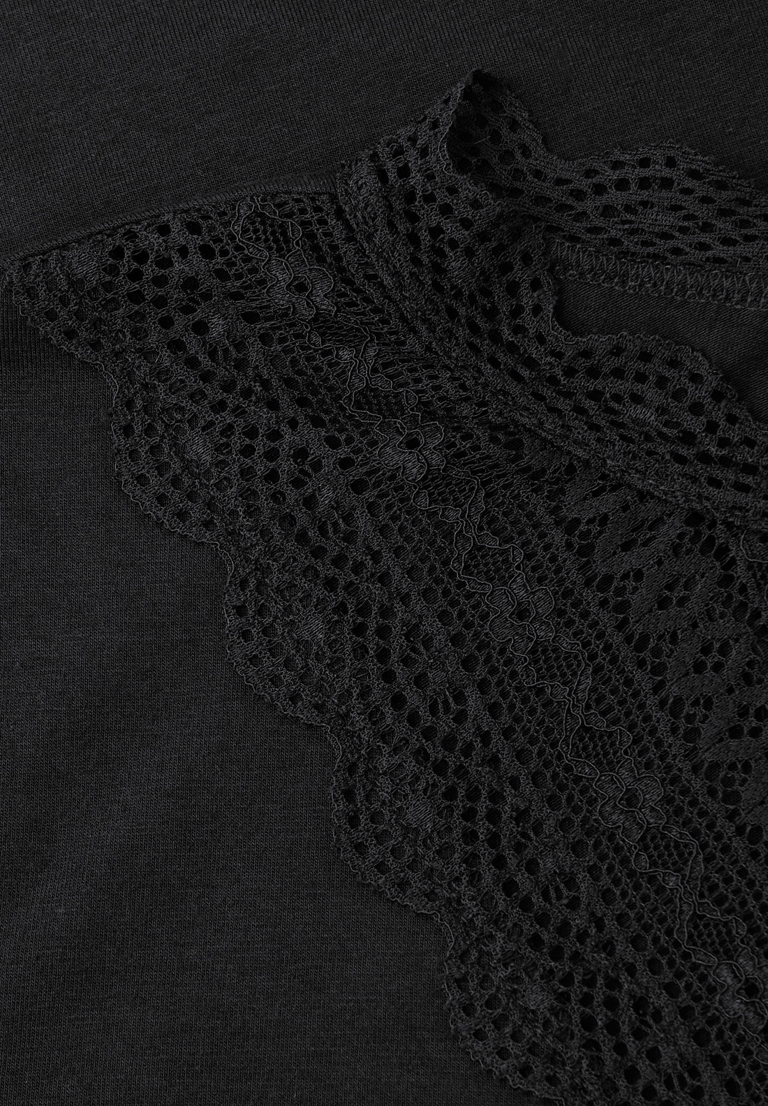 Street One Damen Langarmshirt Spitze Modalmix Stretch