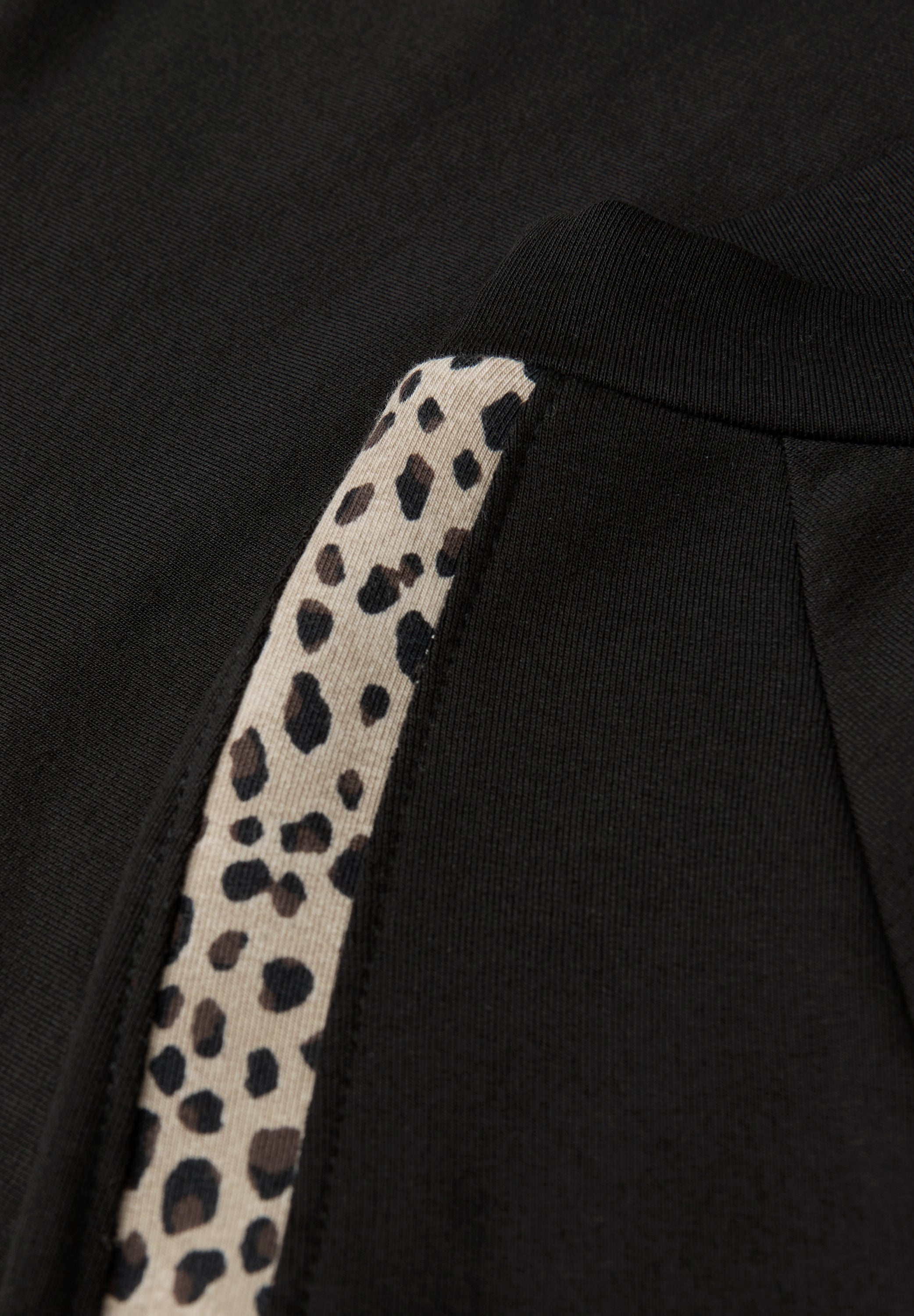 Street One Damen Langarmshirt Leo-Look Gallonstreifen