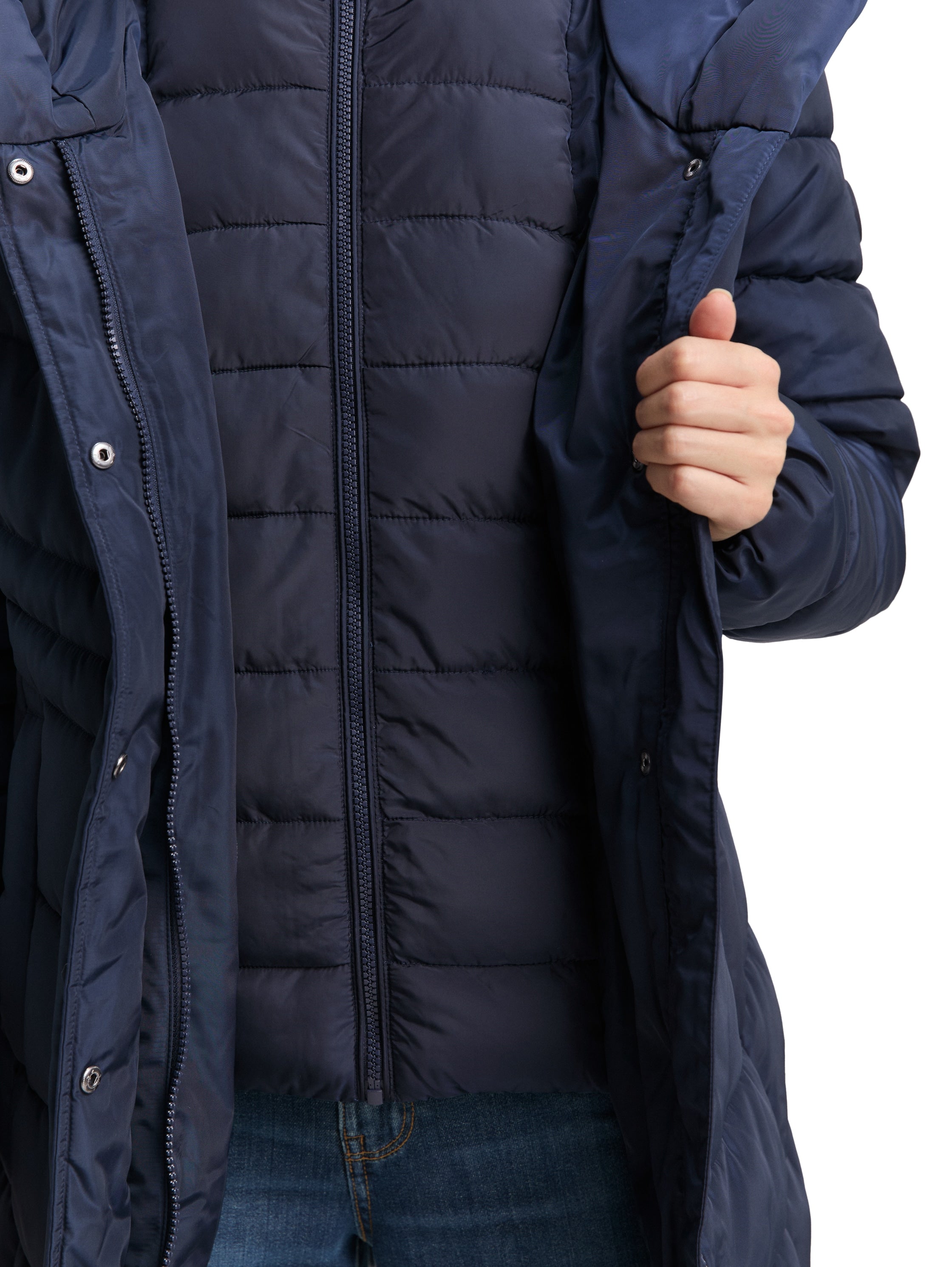 Puffer-Mantel im 2-in-1-Look