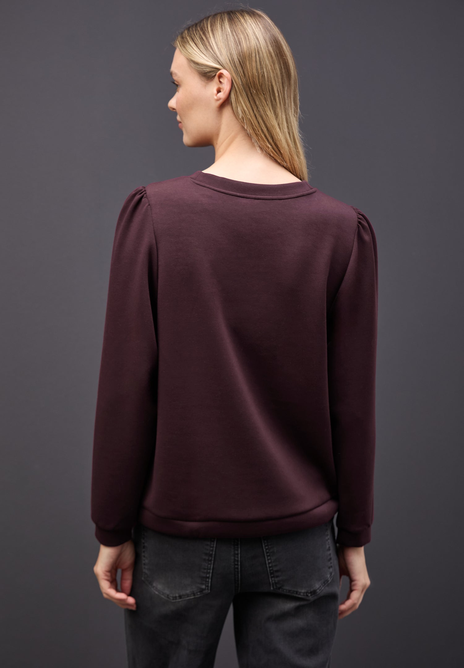 Street One Damen Langarmshirt mit Tunnelzug und Raffungen