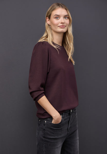 Street One Damen Langarmshirt mit Tunnelzug und Raffungen