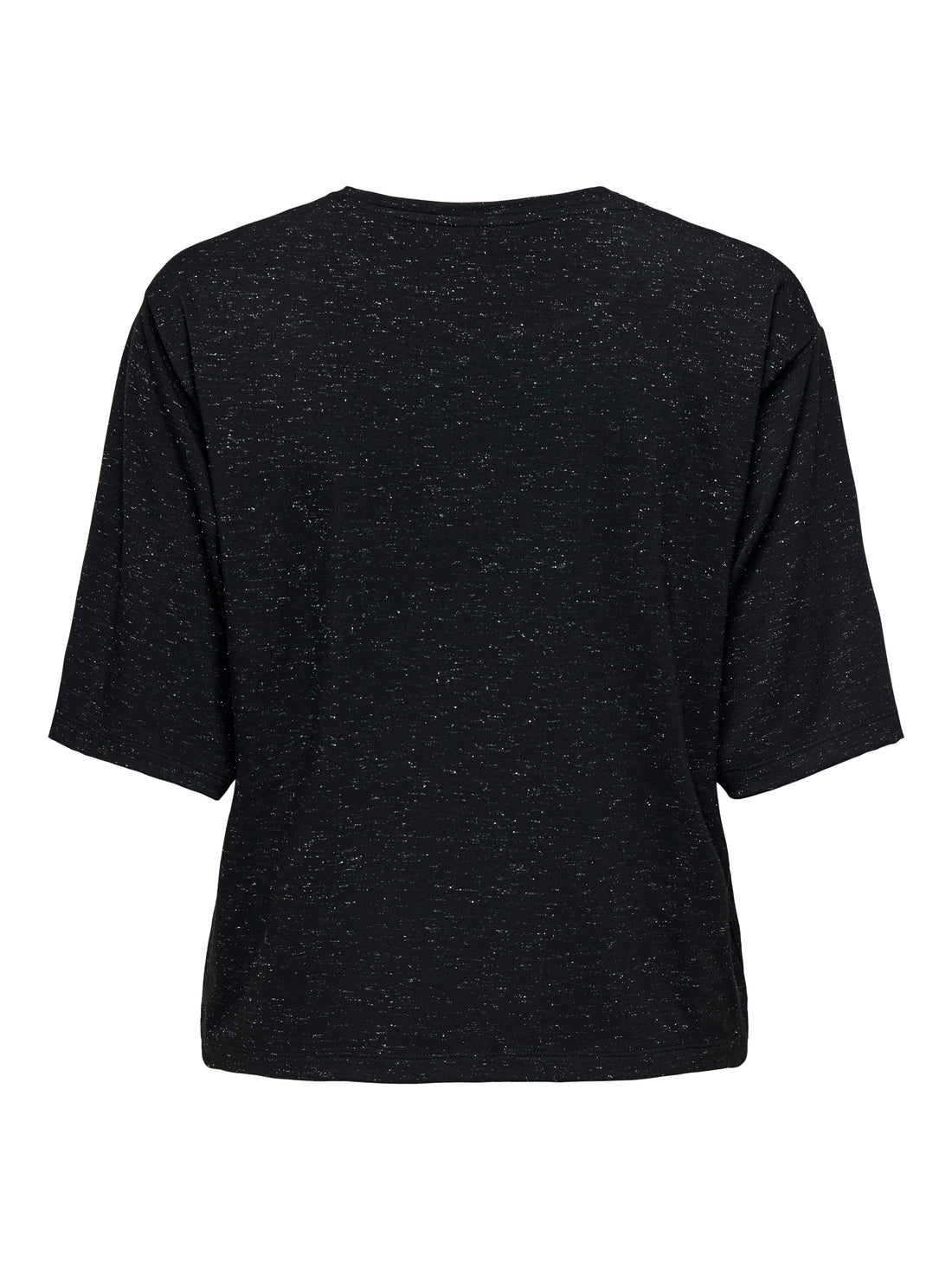 JDY Damen Top Rundhals Kurzarm Glitzer-Effekt Jersey