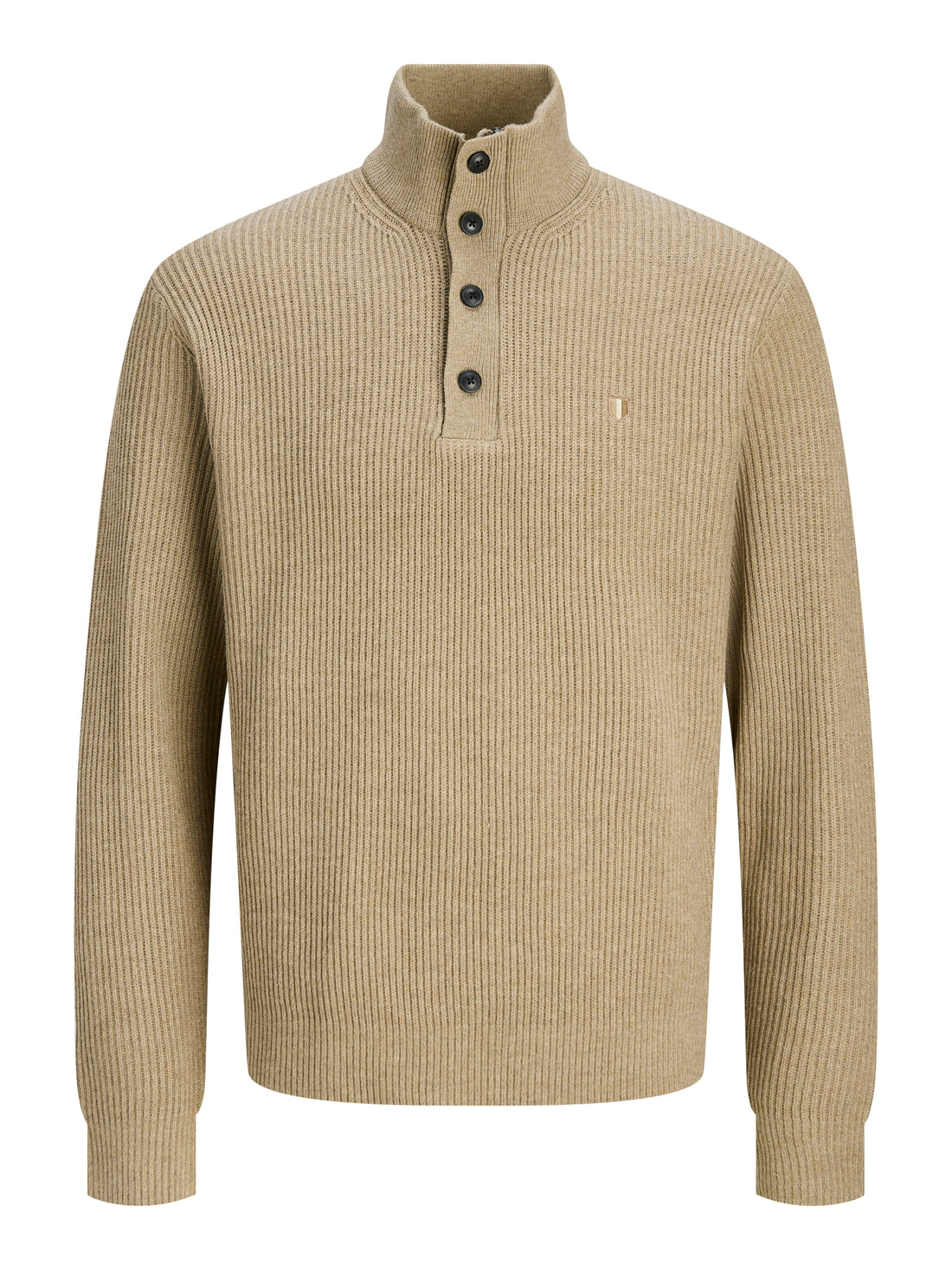 Basic Herren Strickpullover Hoch Geschlossen Langarm Bestickt Polyester Polyacryl