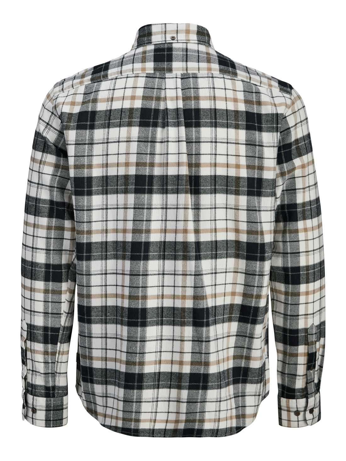 Zeitloses Flanellhemd Herren Langarm Hemdkragen Knopfleiste Baumwolle