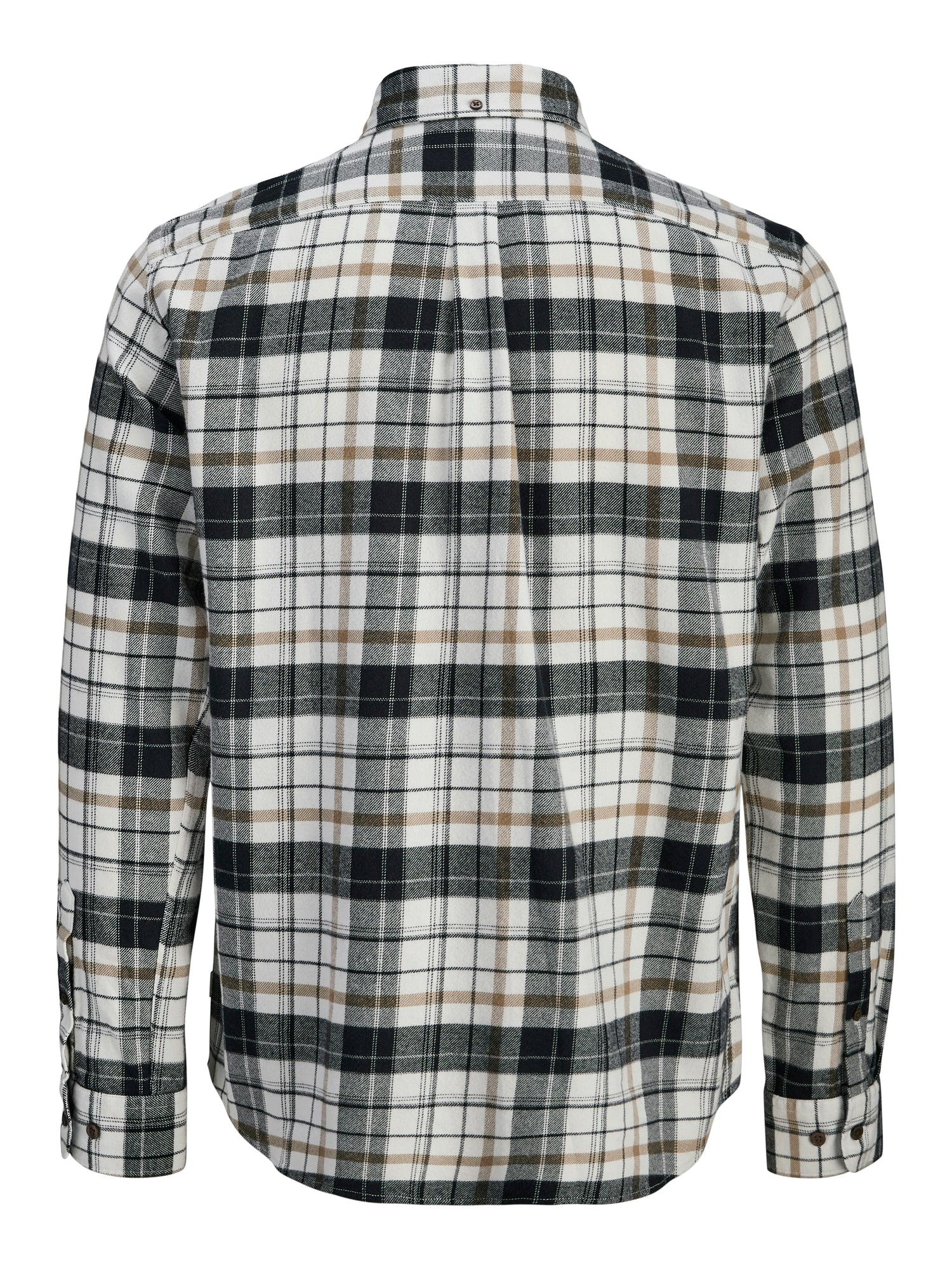 Zeitloses Flanellhemd Herren Langarm Hemdkragen Knopfleiste Baumwolle