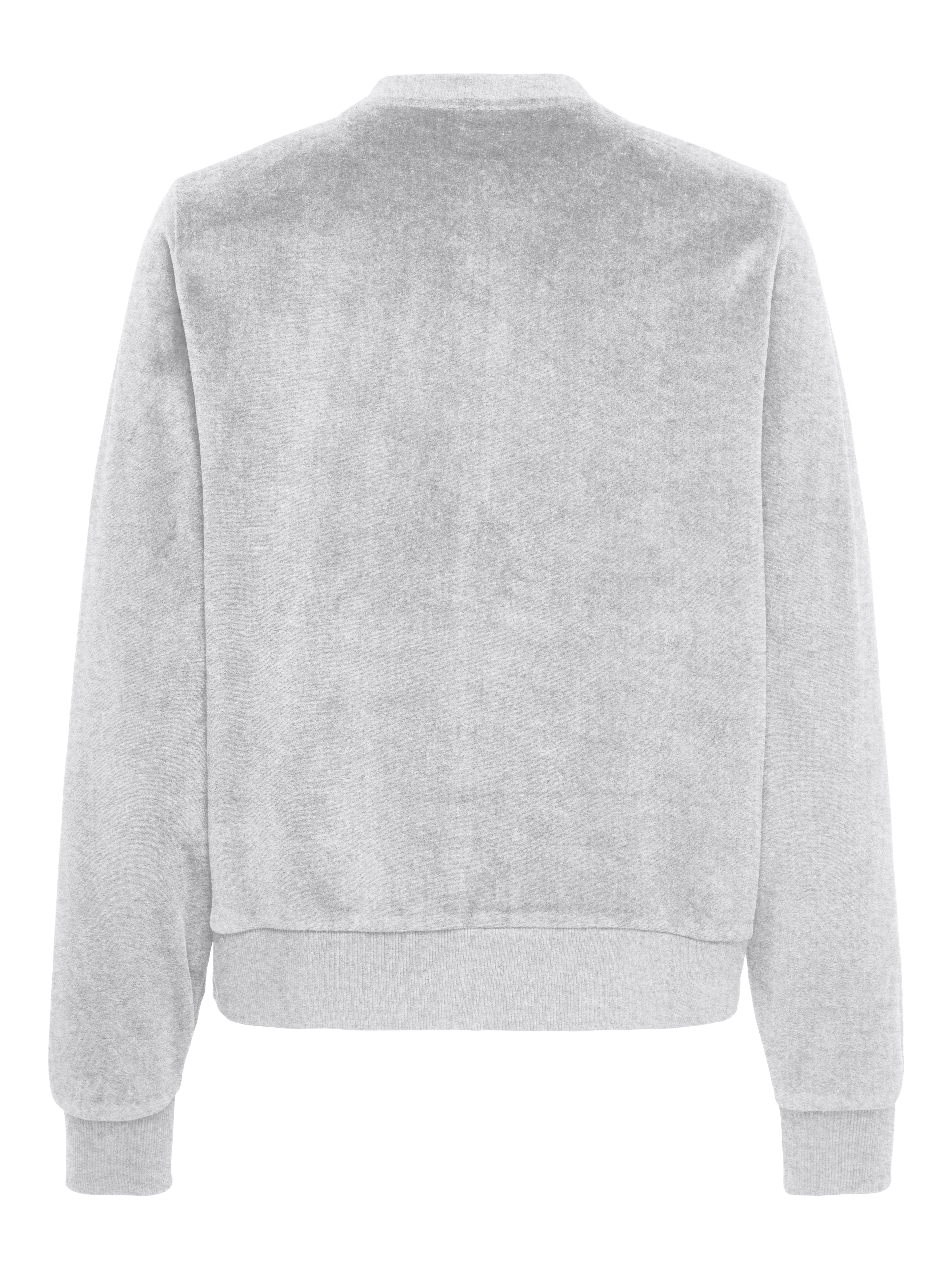 JDY Damen Top Langarm Rundhals mit Reißverschluss