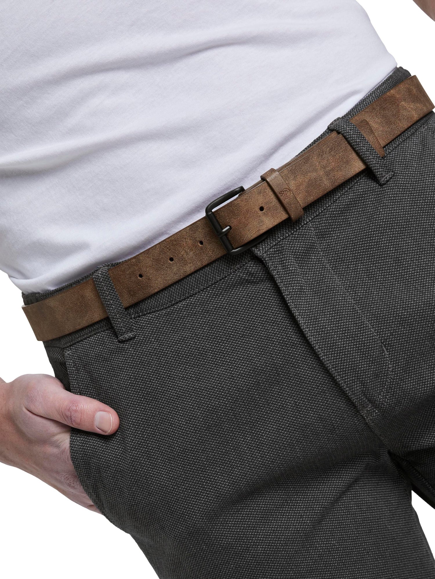 Tom Tailor Denim Herren Chinohose Dobby Struktur Seitentaschen