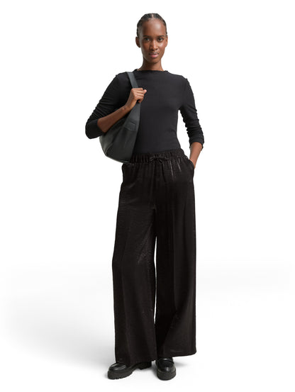 Tom Tailor Denim Male Damen Stoffhose Glitzernd Satin Kordelzug