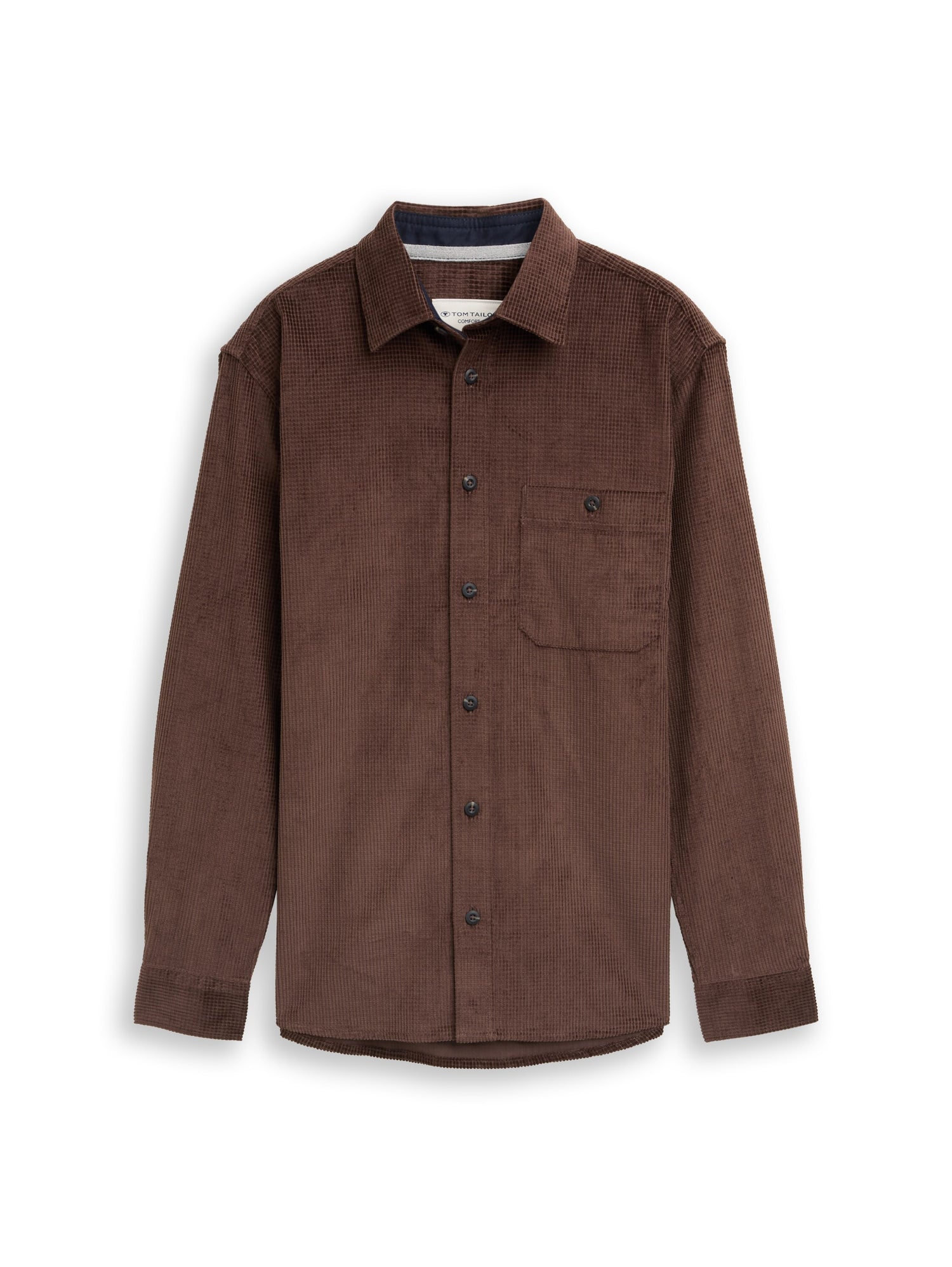 Tom Tailor Denim Herren Hemd Cordstoff Brusttasche Baumwolle