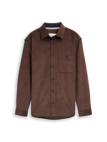 Tom Tailor Denim Herren Hemd Cordstoff Brusttasche Baumwolle