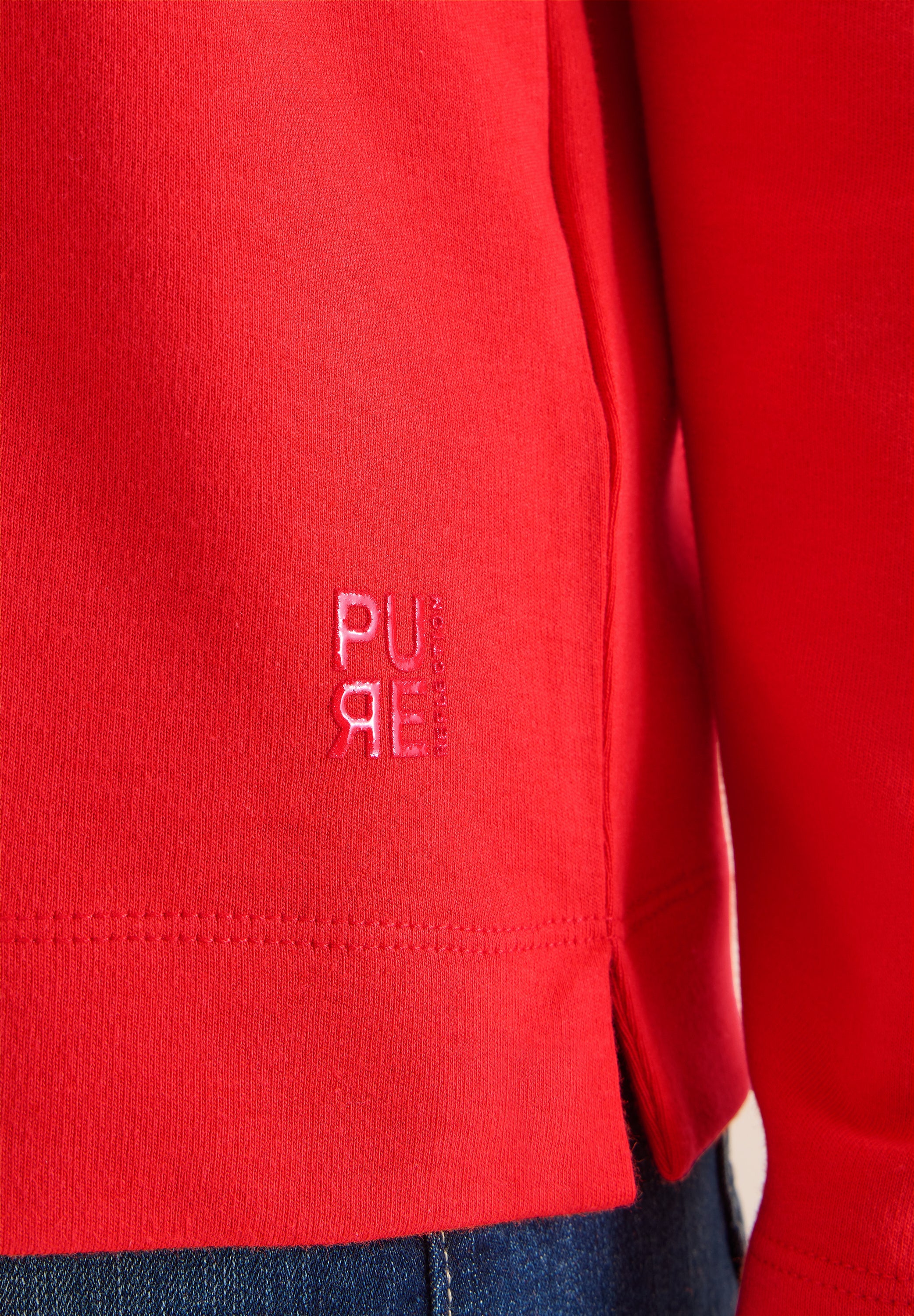 CECIL Damen Funnelneck Shirt Langarm Baumwolle Modal