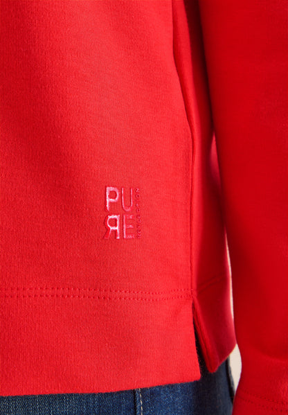 CECIL Damen Funnelneck Shirt Langarm Baumwolle Modal