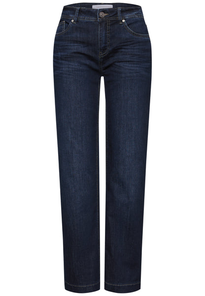 Street One Damen Jeans Mid Waist Straight Legs Baumwollmix