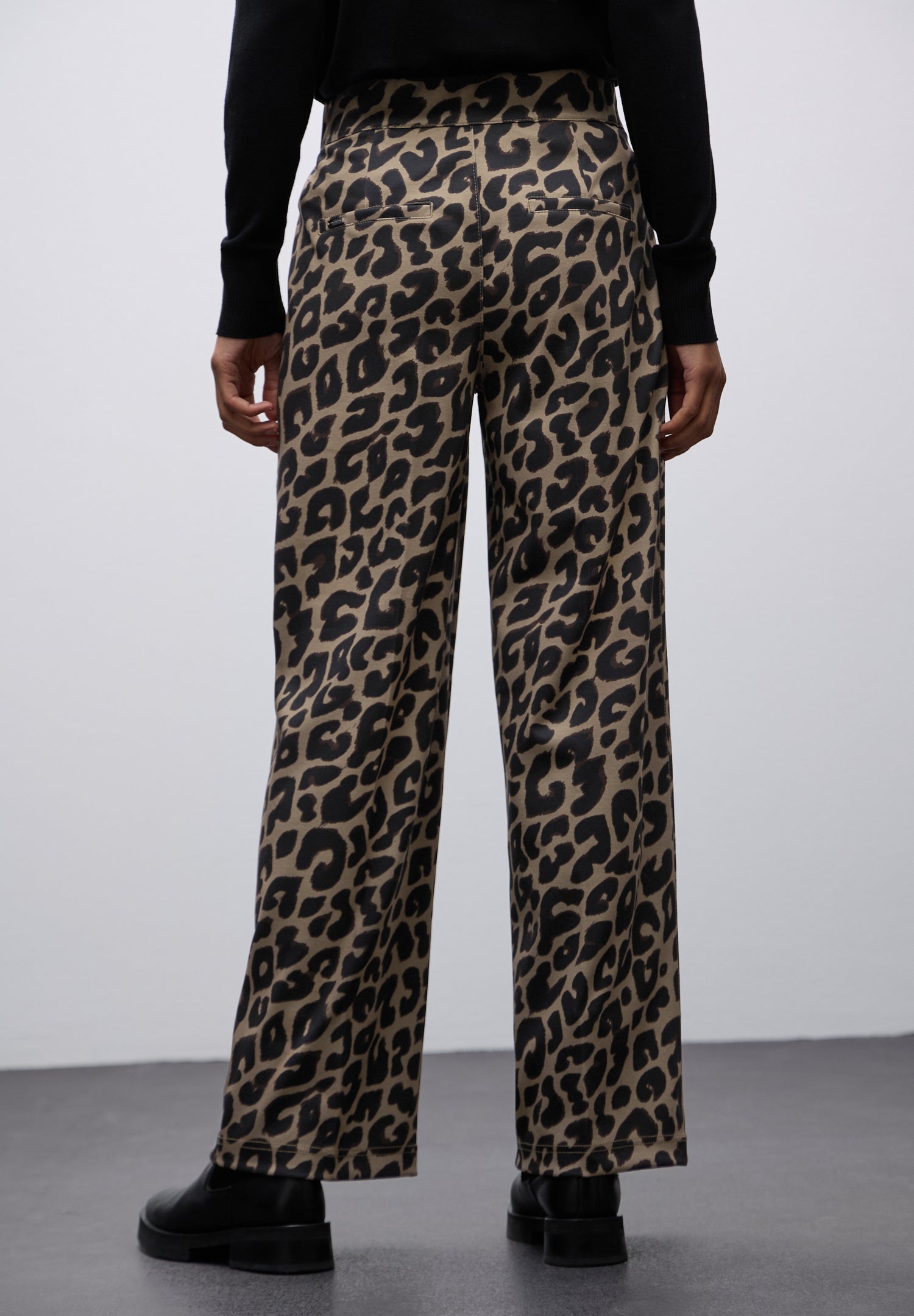 Street One Damen Wide Leg Hose Leo Casual Fit High Waist