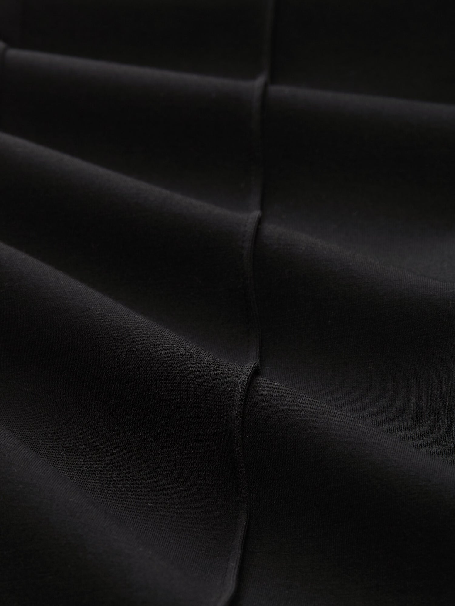 Schlaghose Damen Elastischer Bund Ziernaht Scuba-Stoff