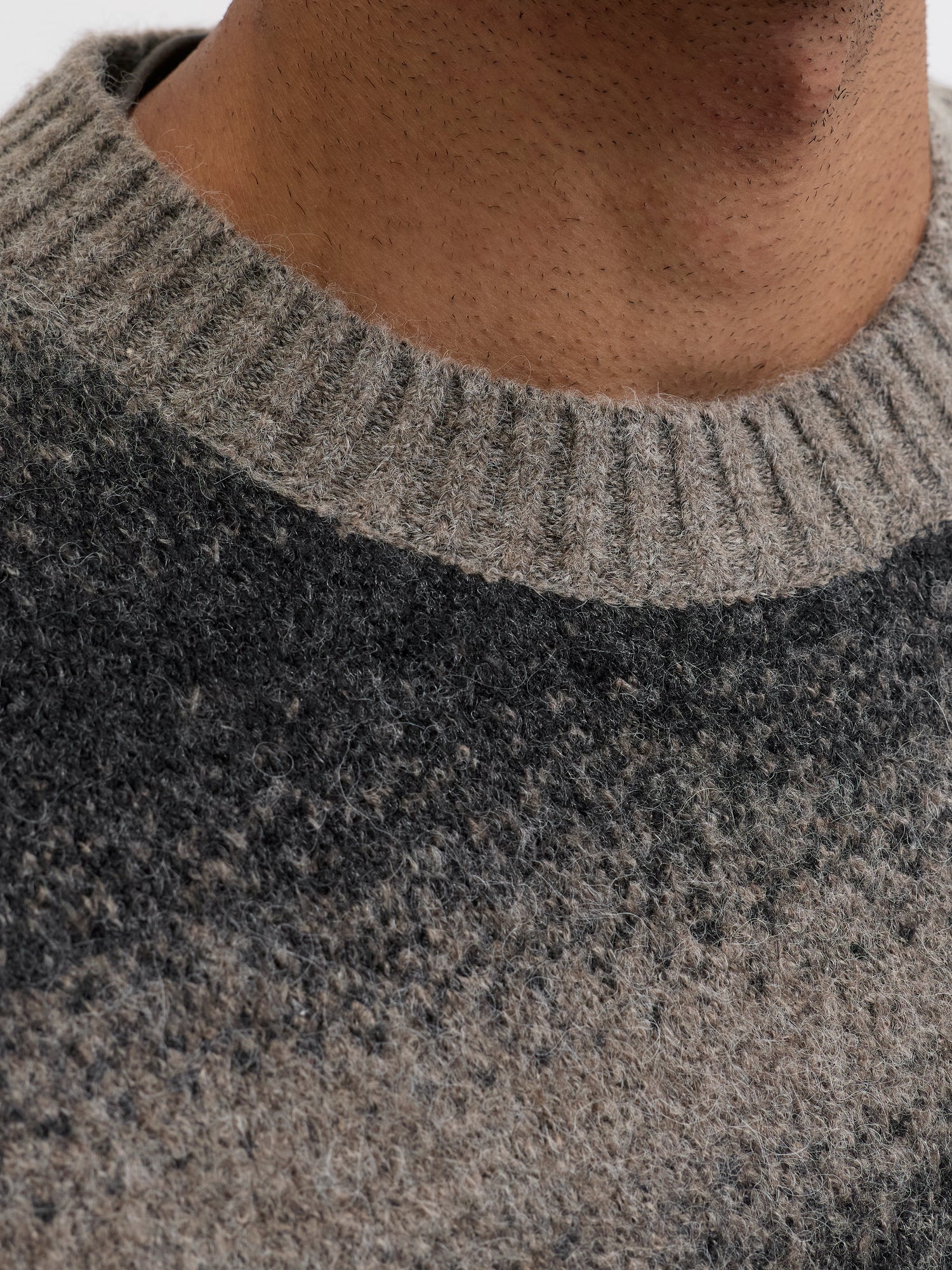 Basic Herren Strickpullover Rundhalsausschnitt Langarm Locker geschnitten