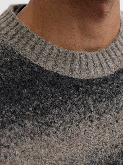 Basic Herren Strickpullover Rundhalsausschnitt Langarm Locker geschnitten