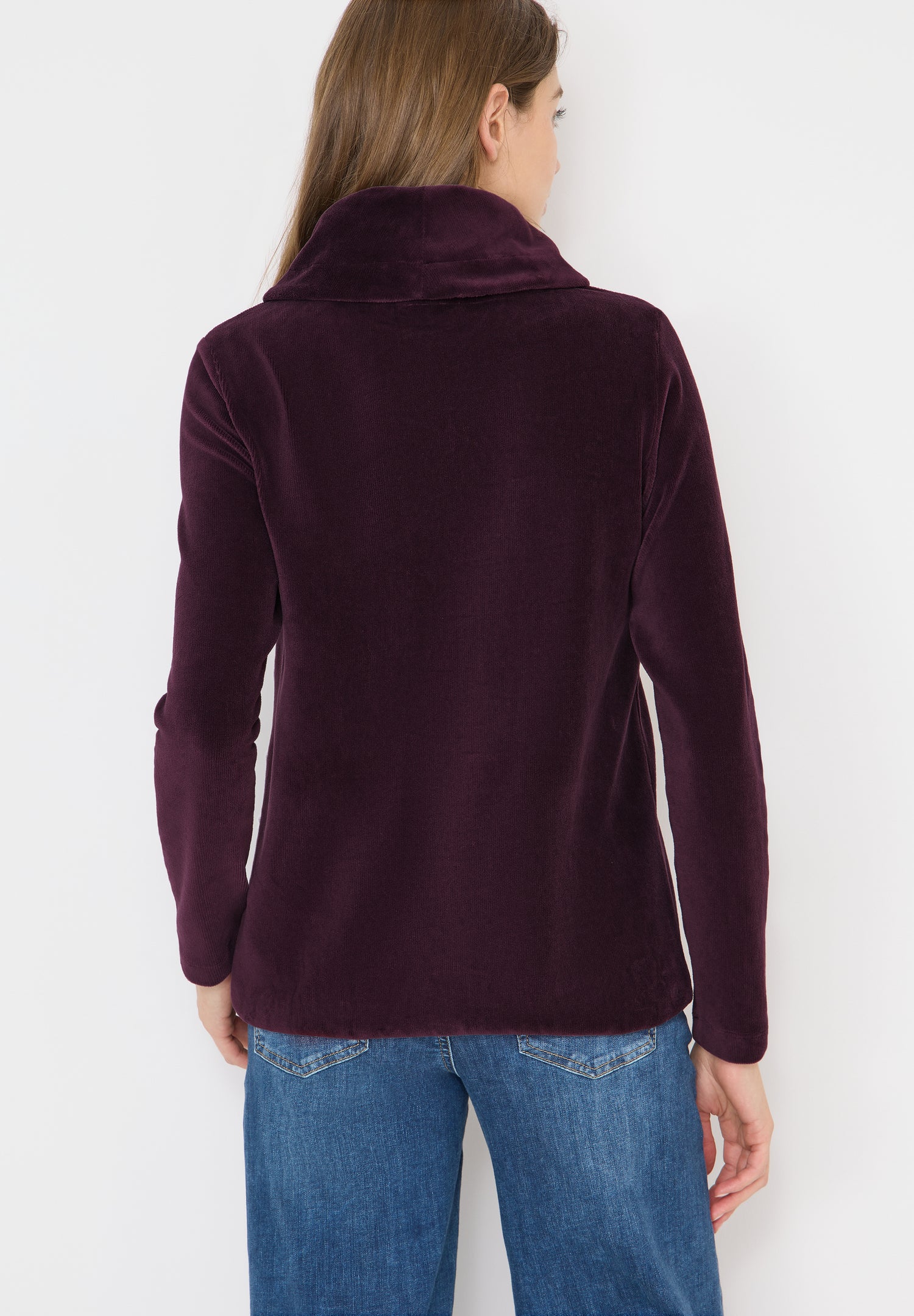 CECIL Damen Cord Shirt Langarm Elastischer Saum