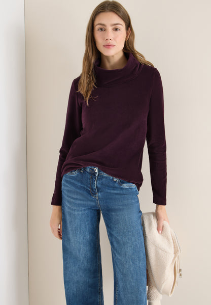 CECIL Damen Cord Shirt Langarm Elastischer Saum