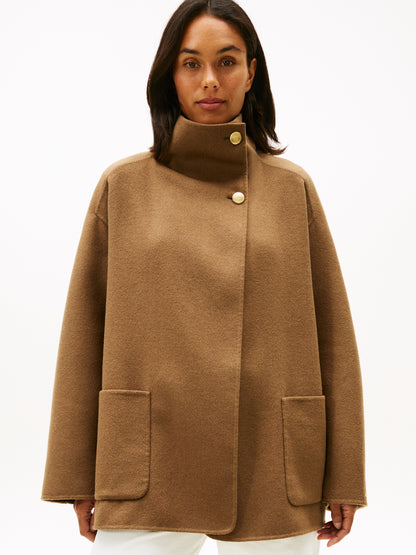 DF WOOL GB FUNNEL NK COAT