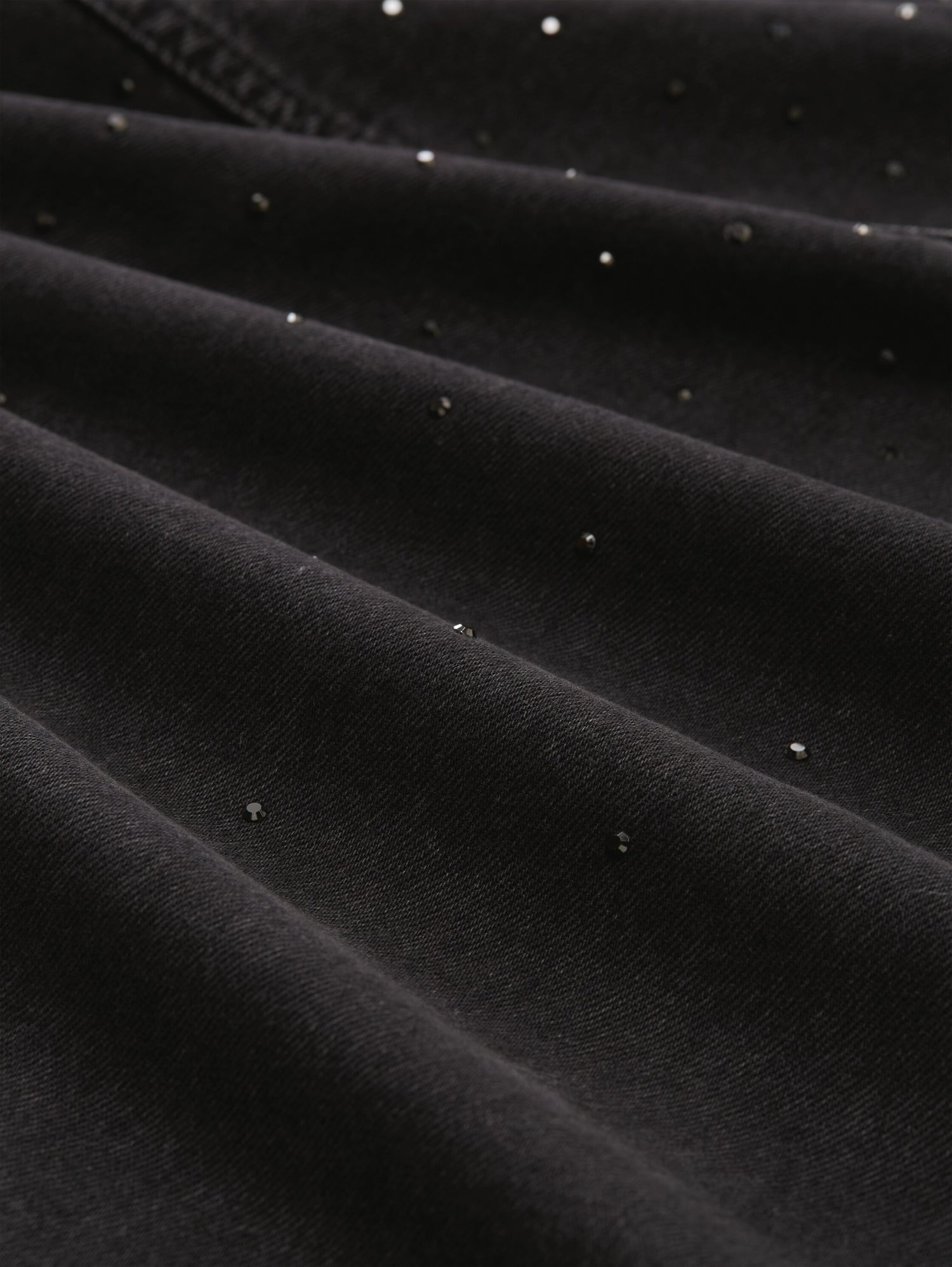 Tom Tailor Denim Female Jeansjacke mit Strasssteinen Baumwolle