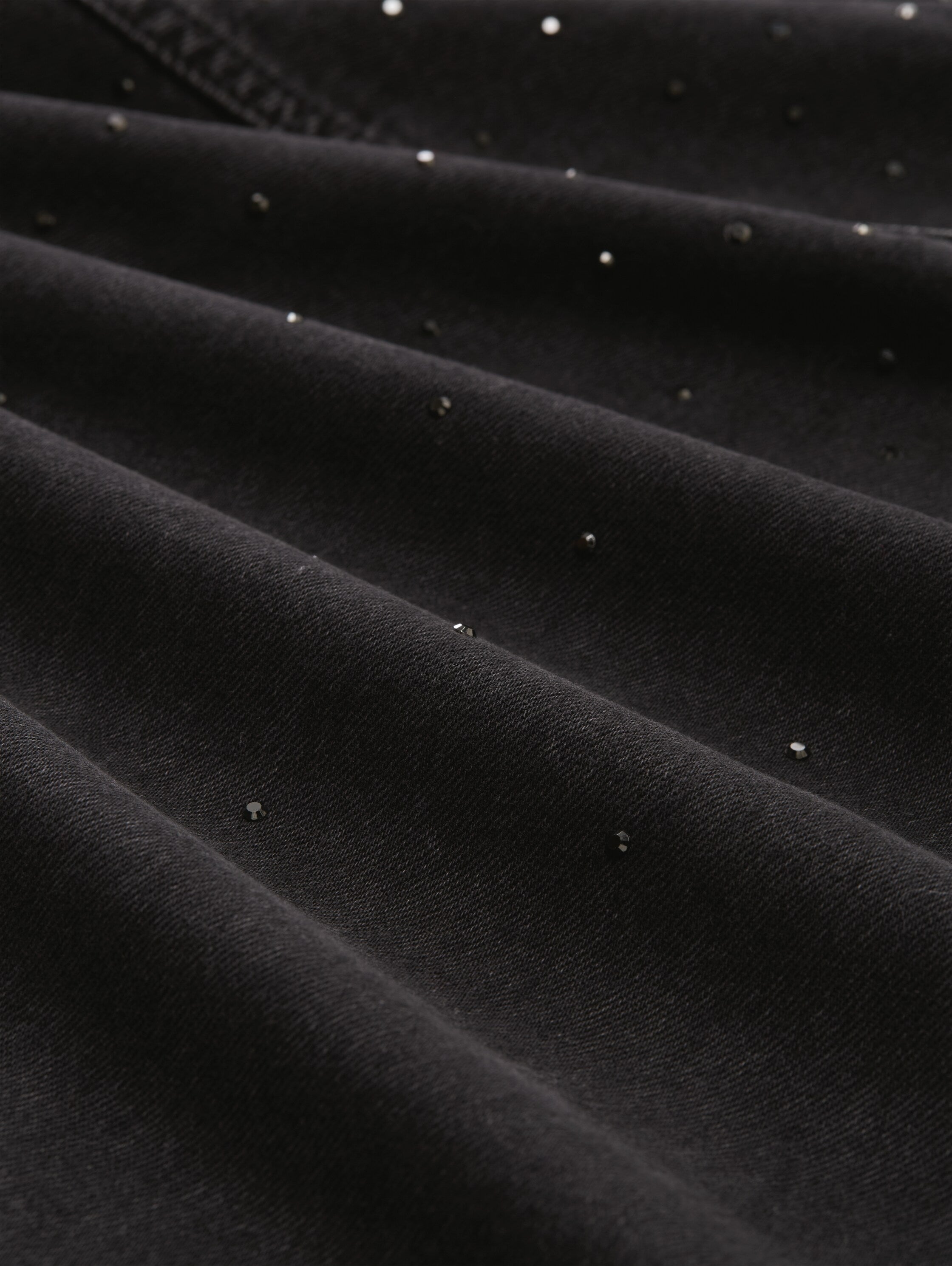 Tom Tailor Denim Female Jeansjacke mit Strasssteinen Baumwolle