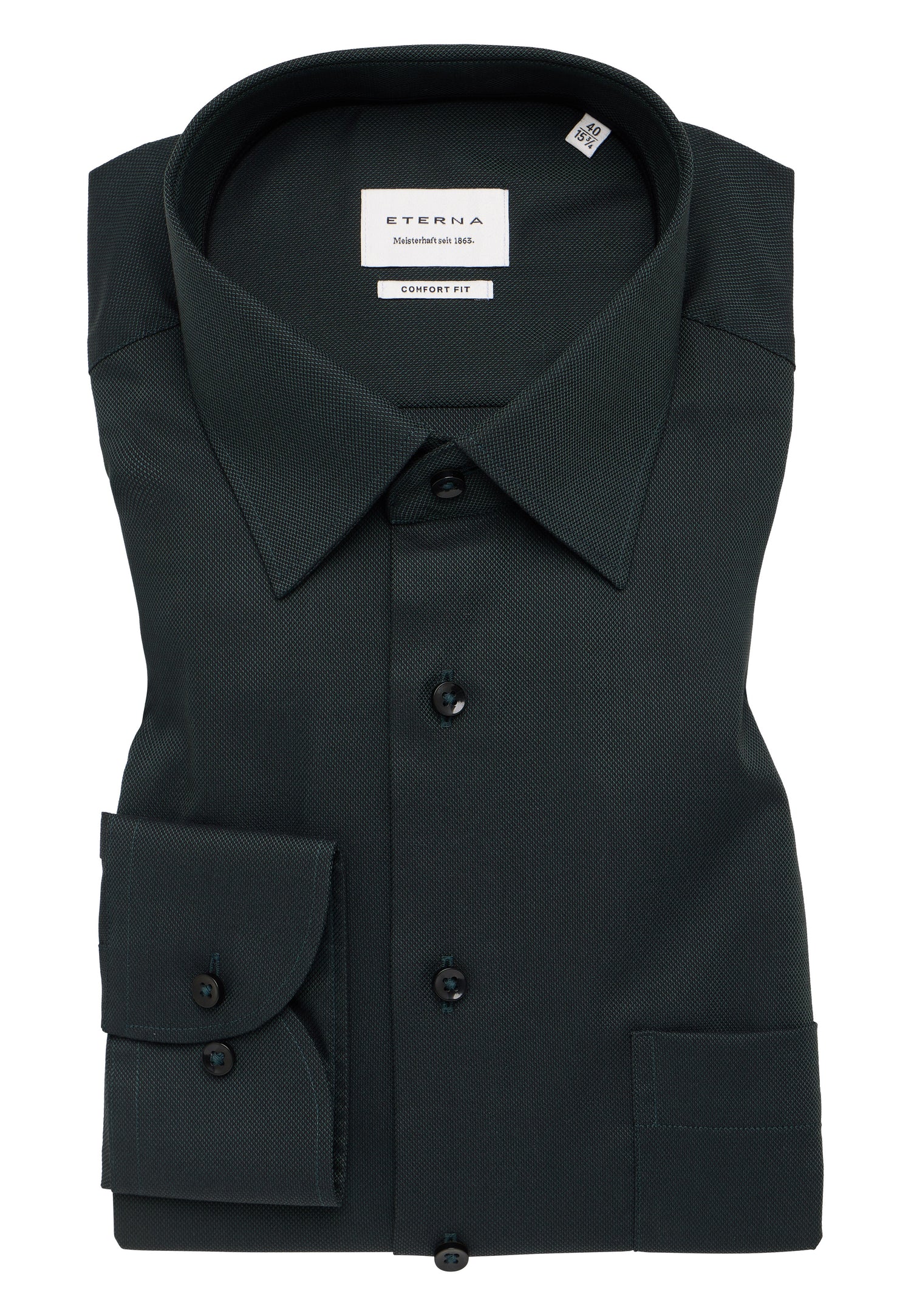 Trendiges Langarmhemd Herren Comfort Fit Bügelfrei