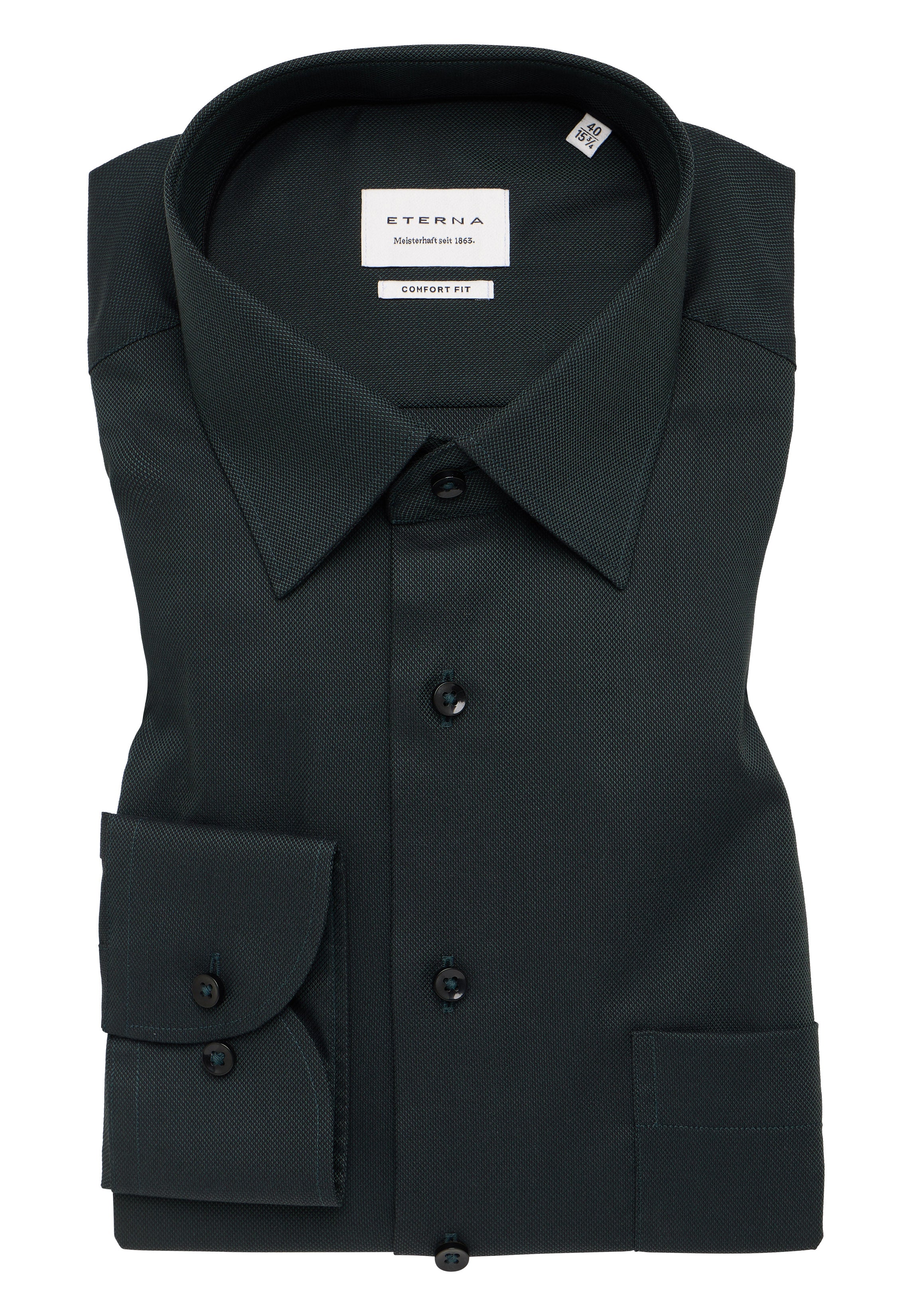 Trendiges Langarmhemd Herren Comfort Fit Bügelfrei