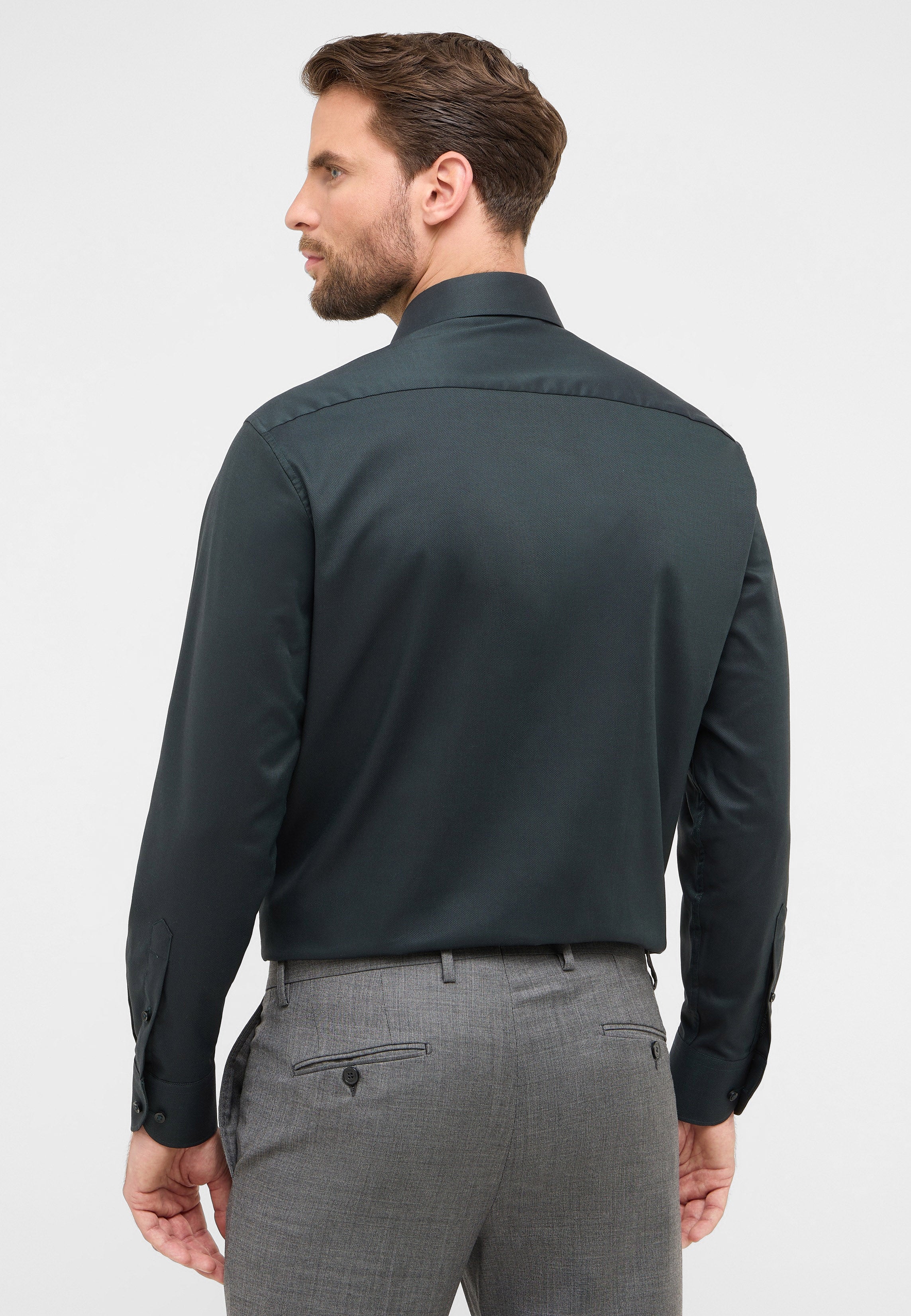 Trendiges Langarmhemd Herren Comfort Fit Bügelfrei