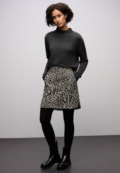 Street One Damen Rock Maja Wolloptik Nieten Taschen Zipper