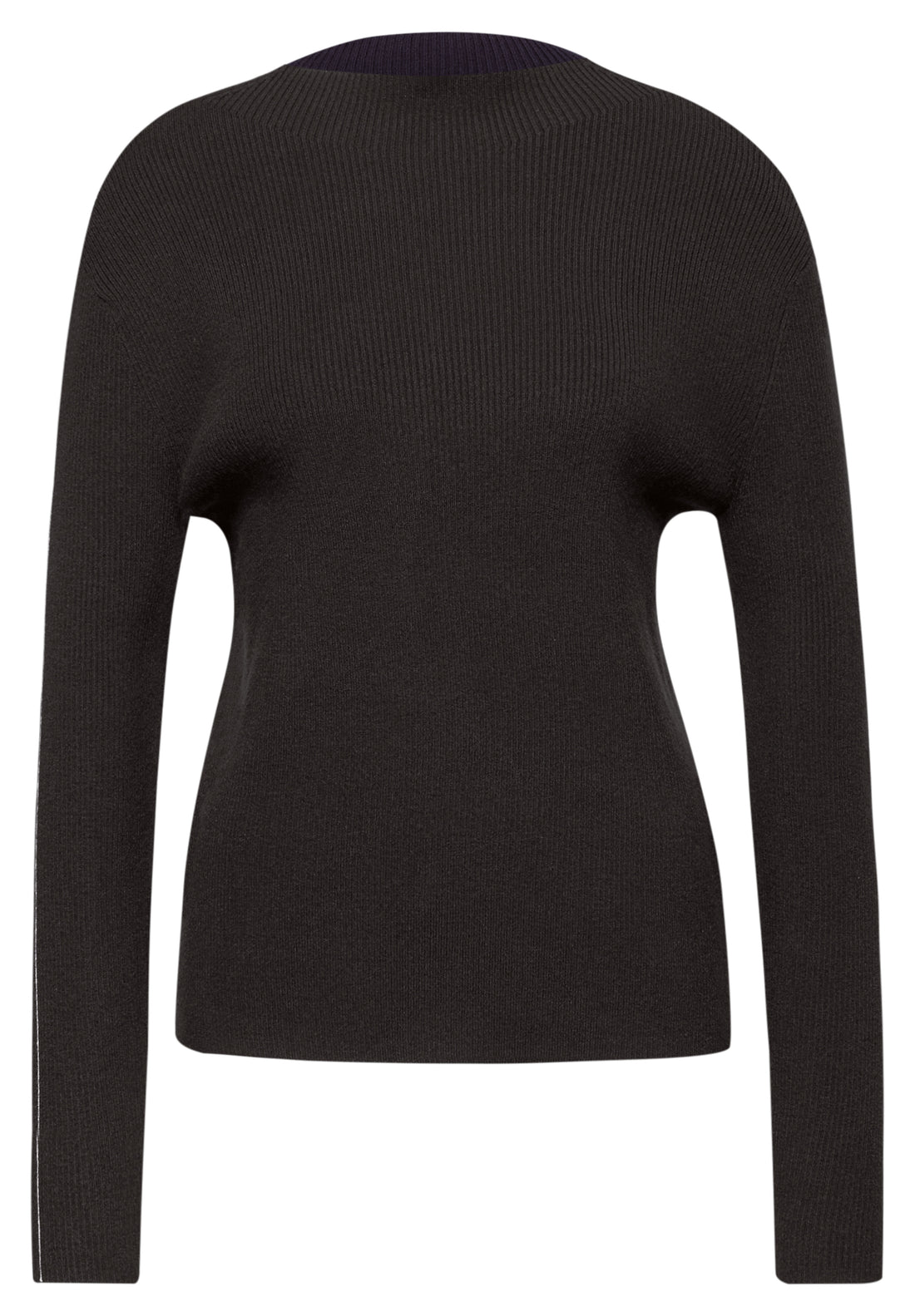 Street One Damen Strickpullover Turtleneck Langarm Tapedetails Angenehmer Tragekomfort