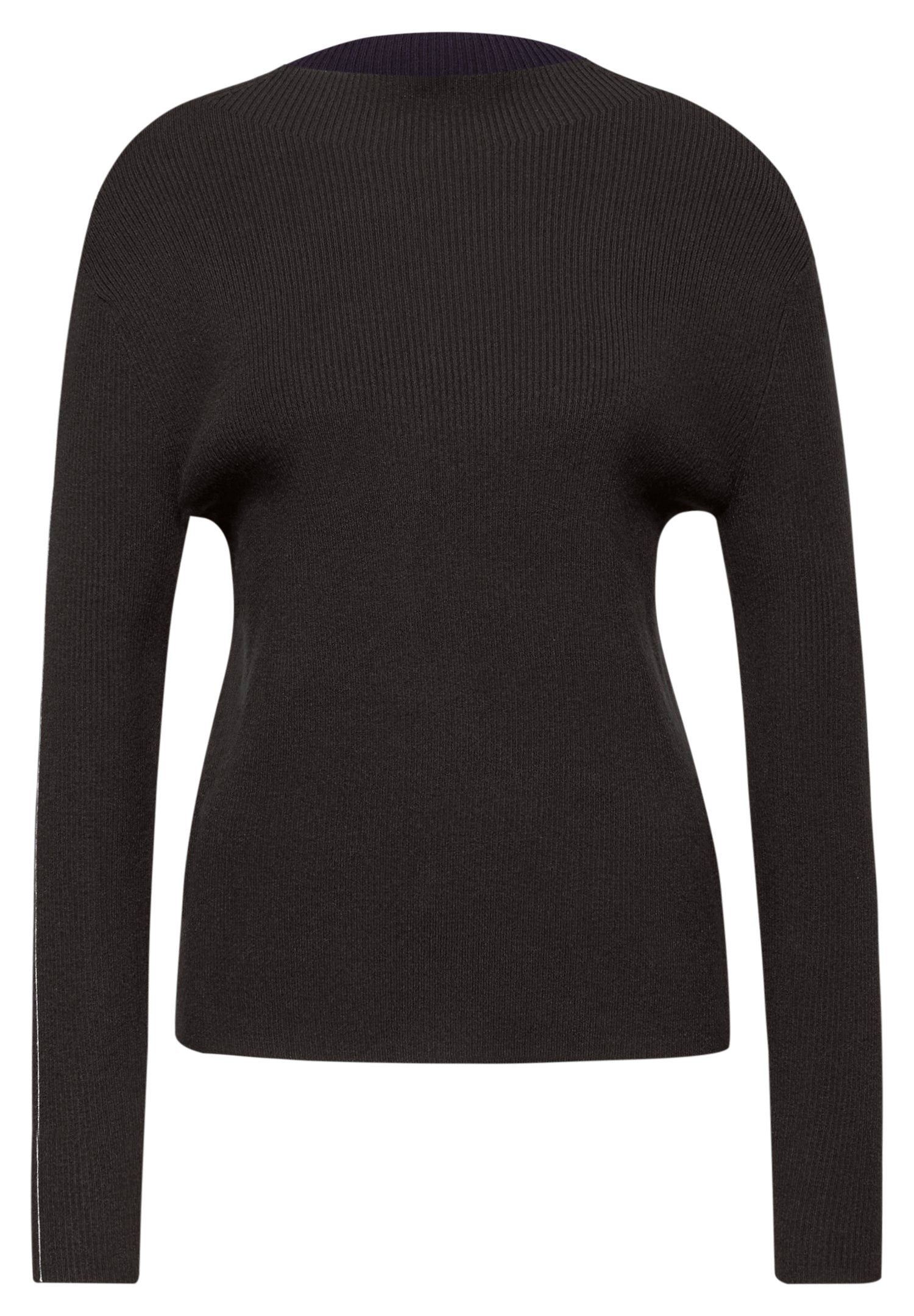 Street One Damen Strickpullover Turtleneck Langarm Tapedetails Angenehmer Tragekomfort