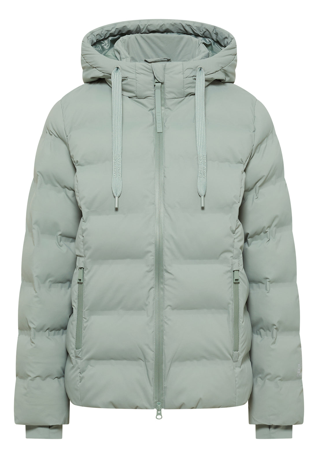 CECIL Damen Jacke Kapuze Lange Ärmel Daumenloch Zipper Taschen Nylon Polyester