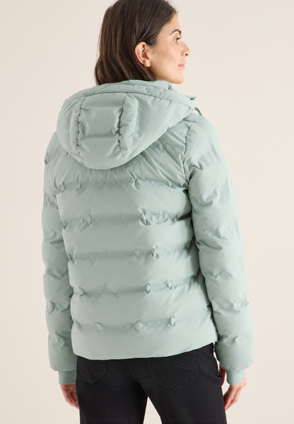 CECIL Damen Jacke Kapuze Lange Ärmel Daumenloch Zipper Taschen Nylon Polyester