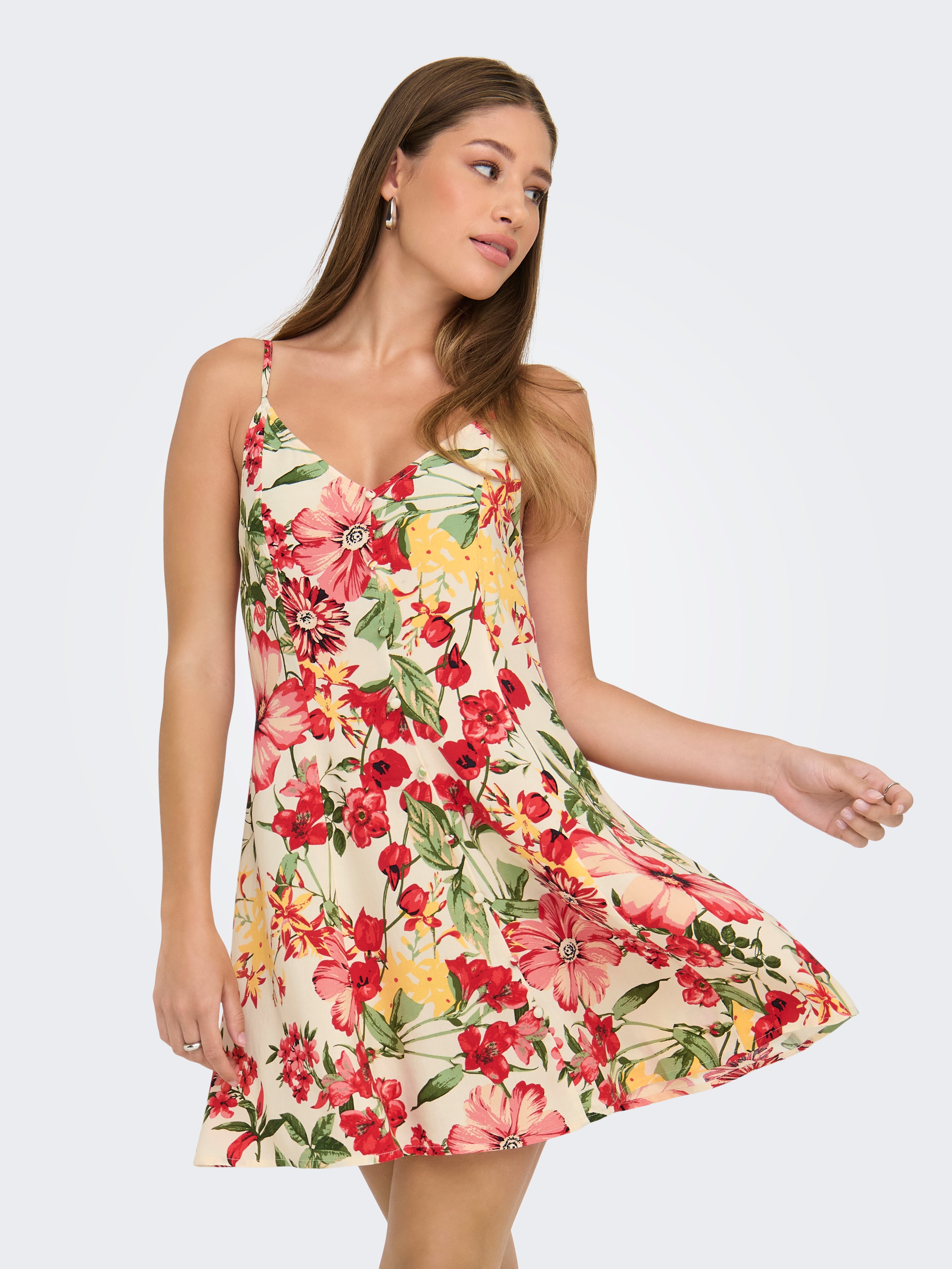 ONLRILLA SHORT STRAP DRESS OX WVN