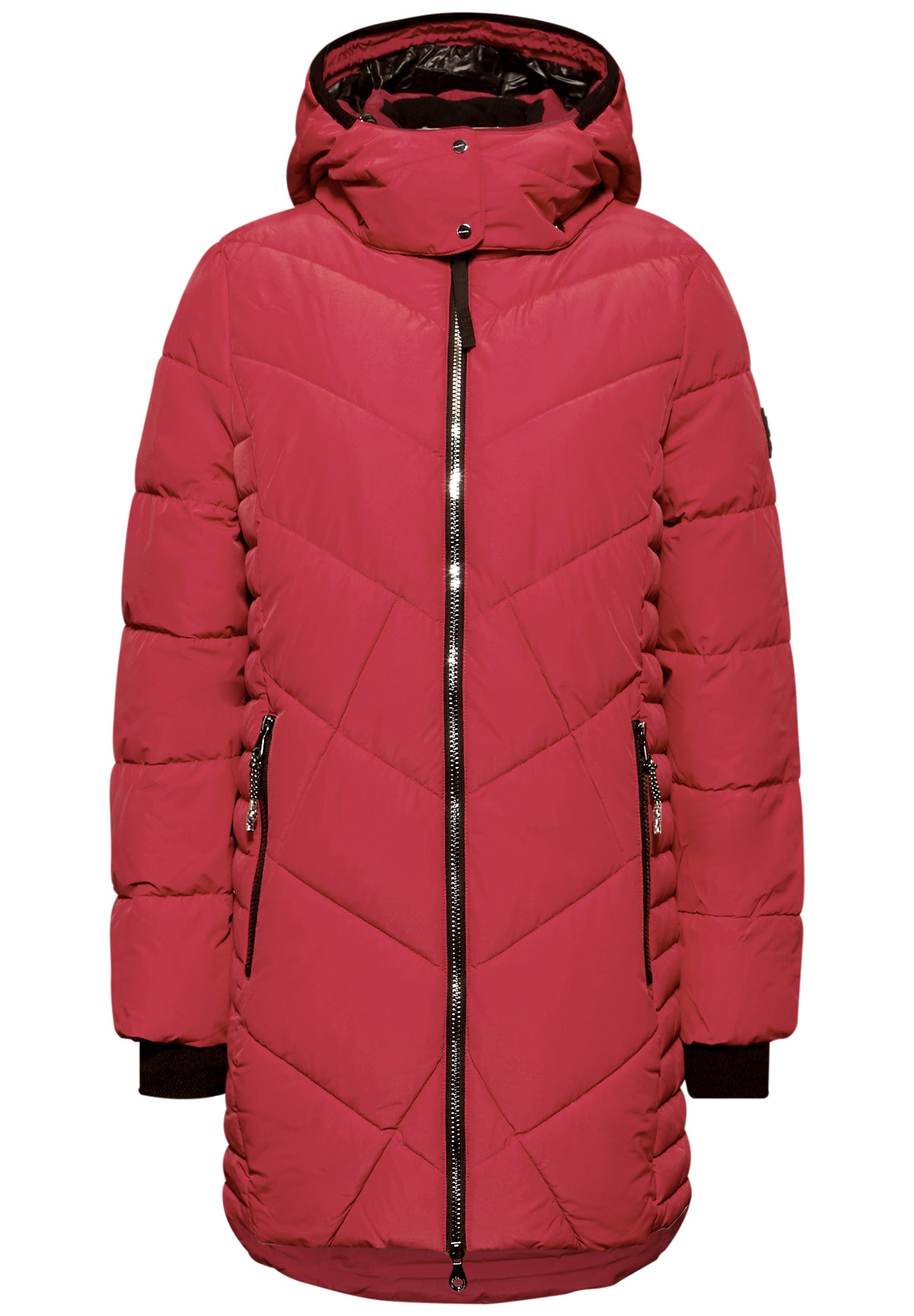 Street One Damen Steppjacke Abnehmbare Kapuze Zipper-Taschen Modisches Steppmuster