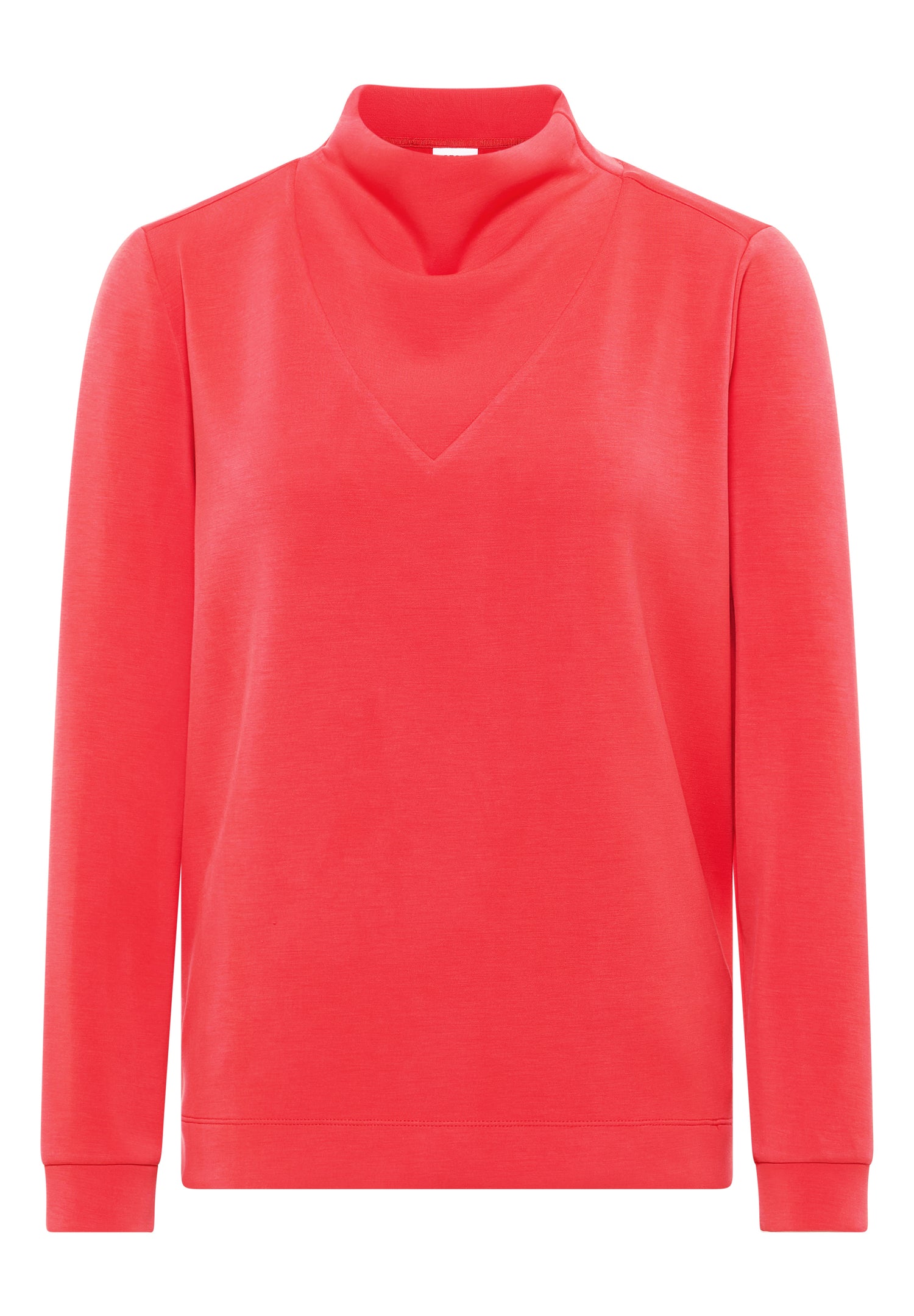 CECIL Damen Langarmshirt Großer Kragen Modalmix