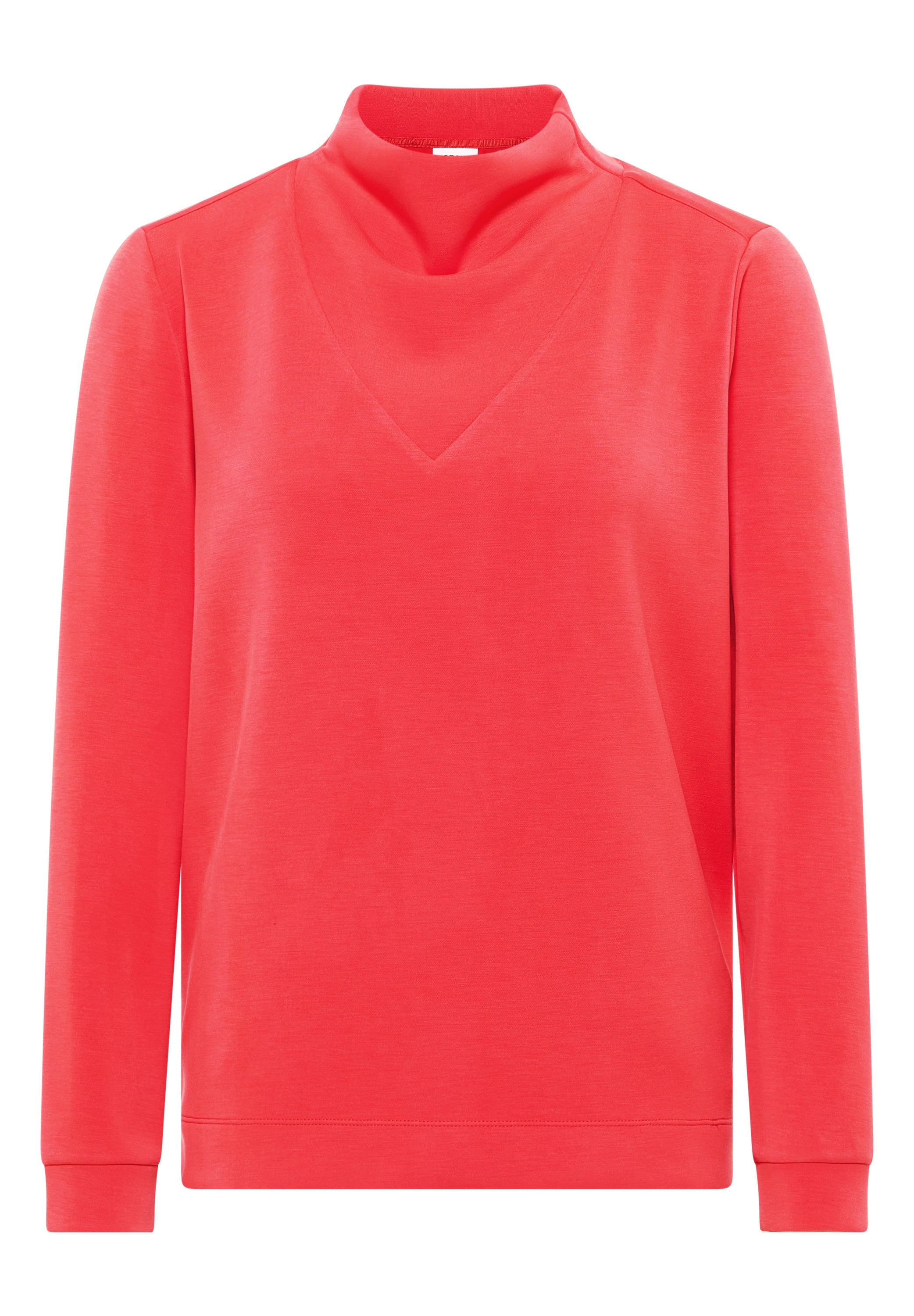 CECIL Damen Langarmshirt Großer Kragen Modalmix