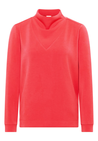 CECIL Damen Langarmshirt Großer Kragen Modalmix