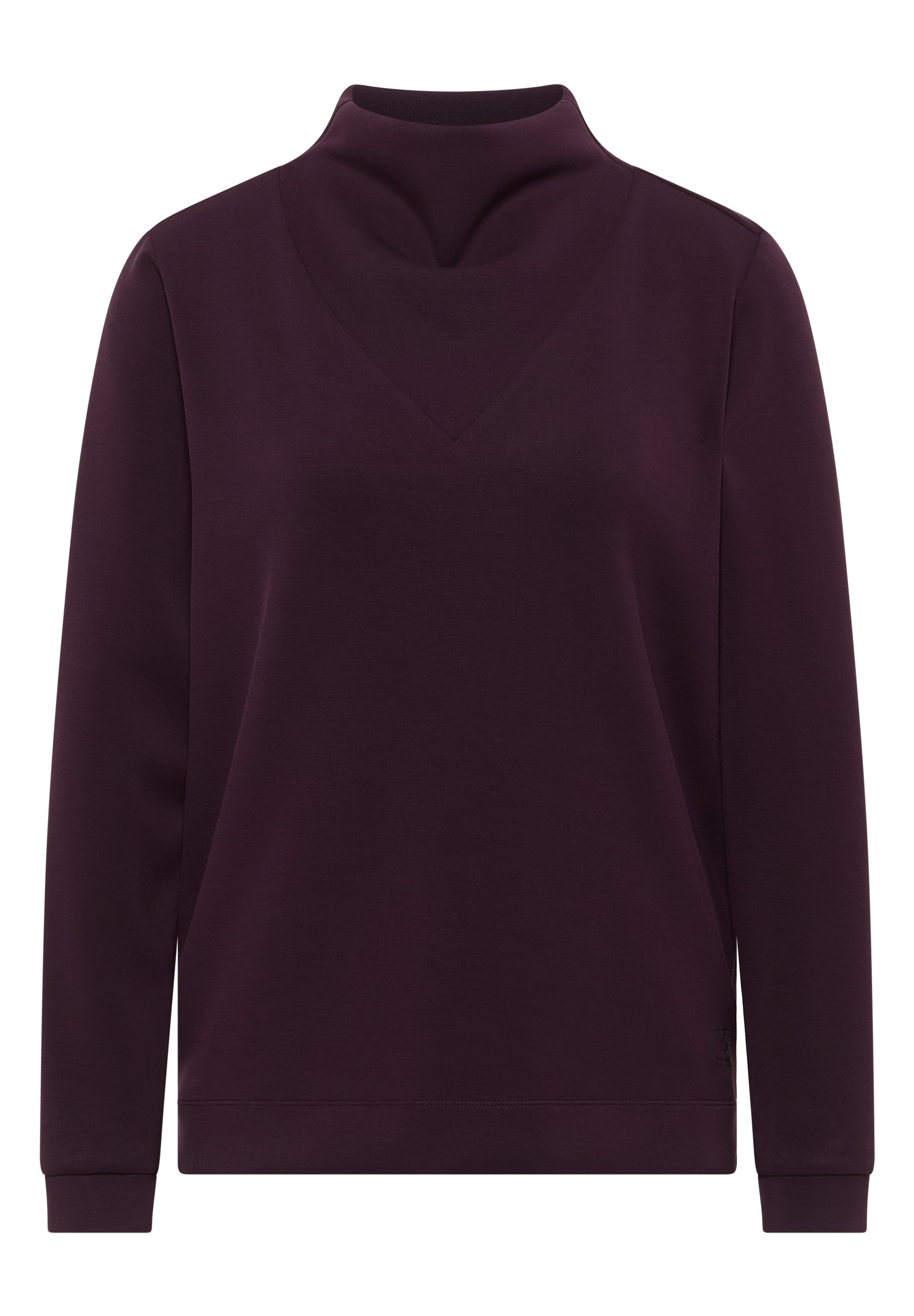 CECIL Damen Langarmshirt Großer Kragen Modalmix