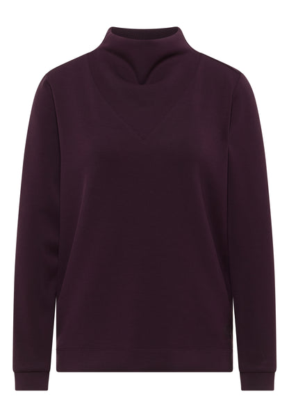 CECIL Damen Langarmshirt Großer Kragen Modalmix