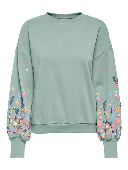ONLBROOKE L/S O-NECK FLOWER SWT NOOS